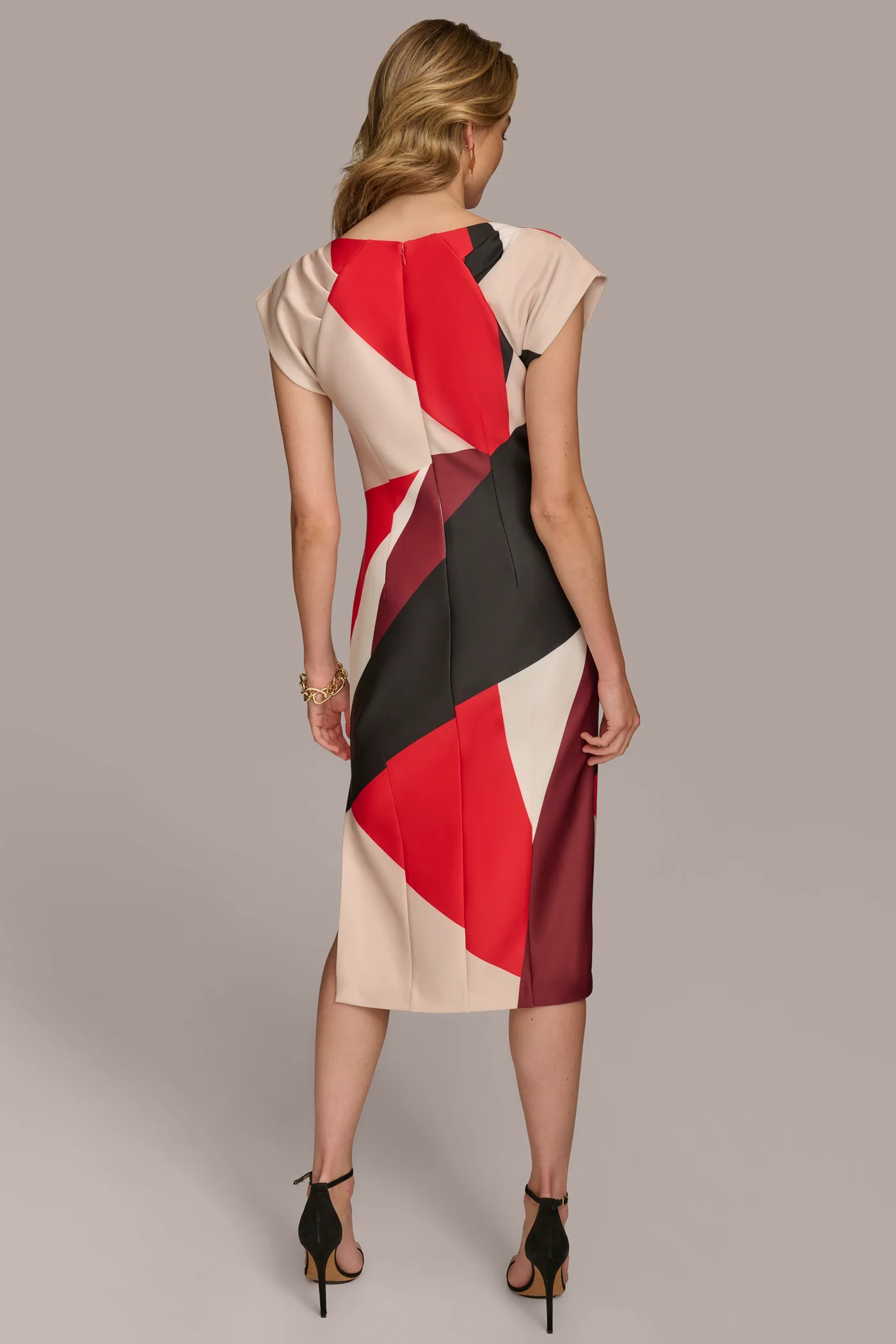 GEOMETRIC COLORBLOCK DRESS