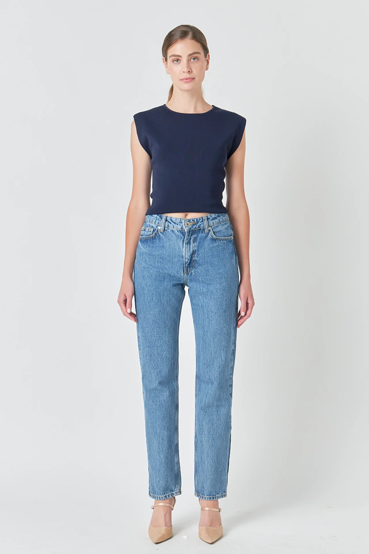 Elevated Solid Knit Padded Top