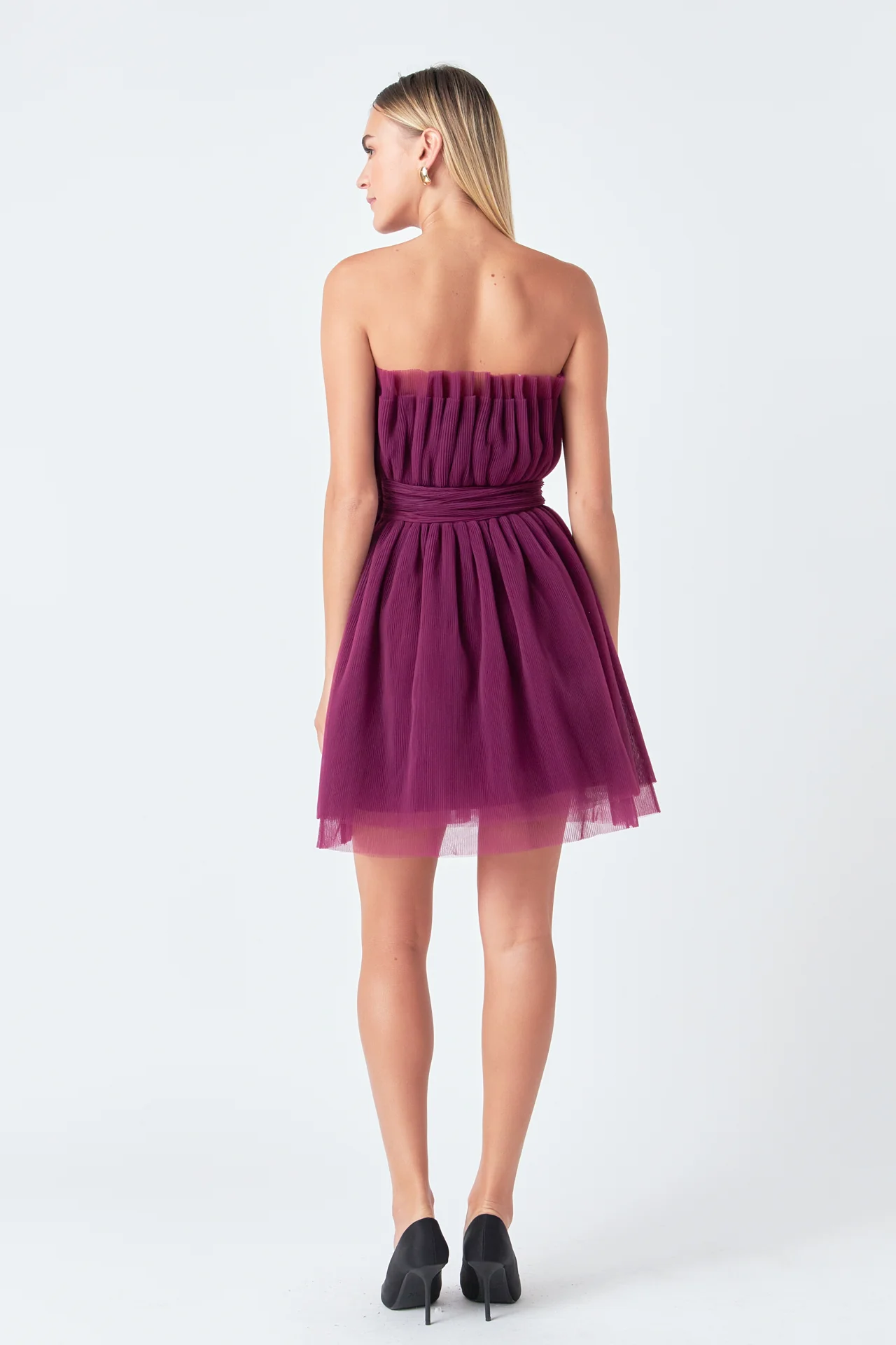 Strapless Mini Tulle Dress