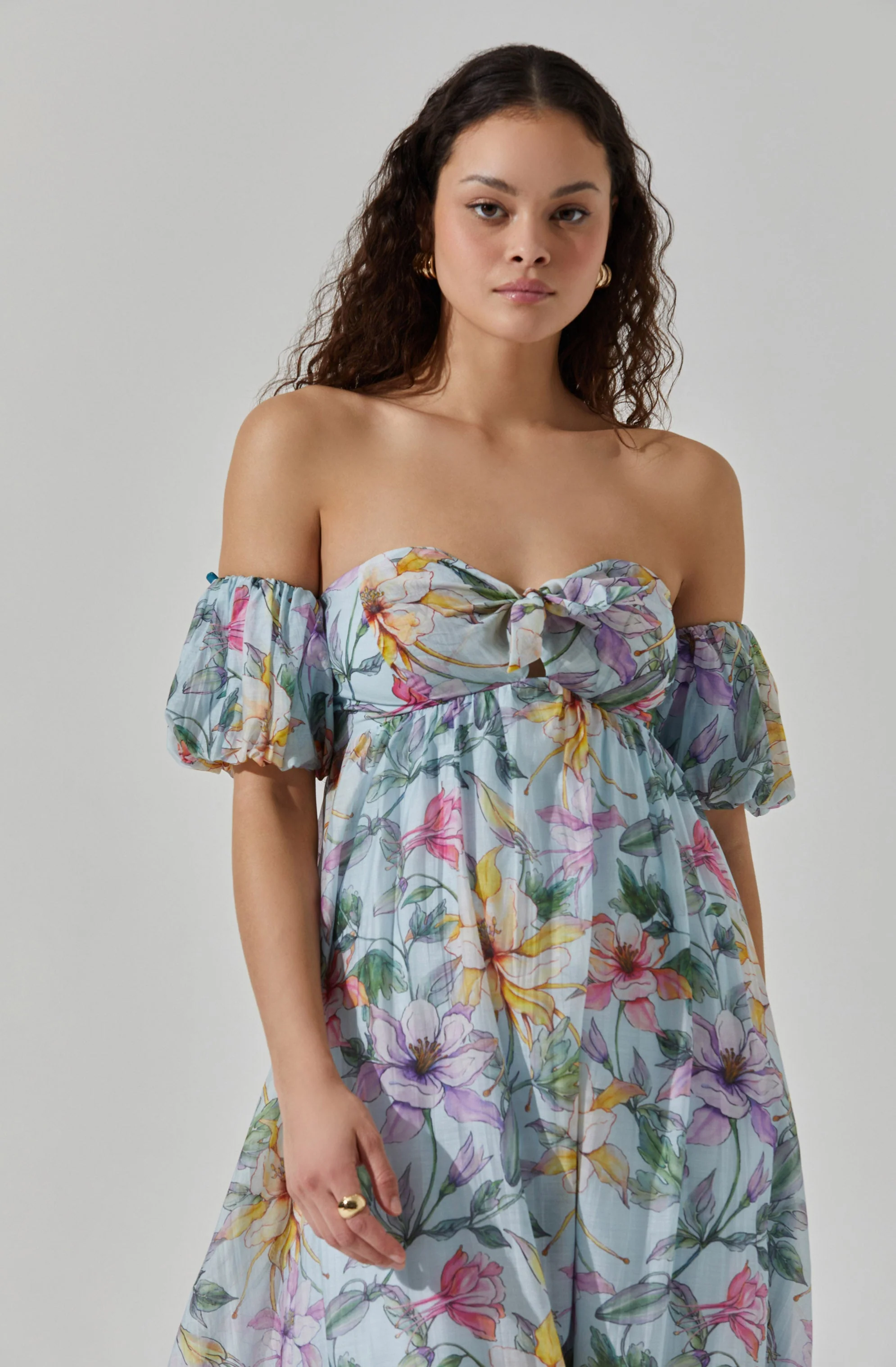 Off Shoulder Midi Dress