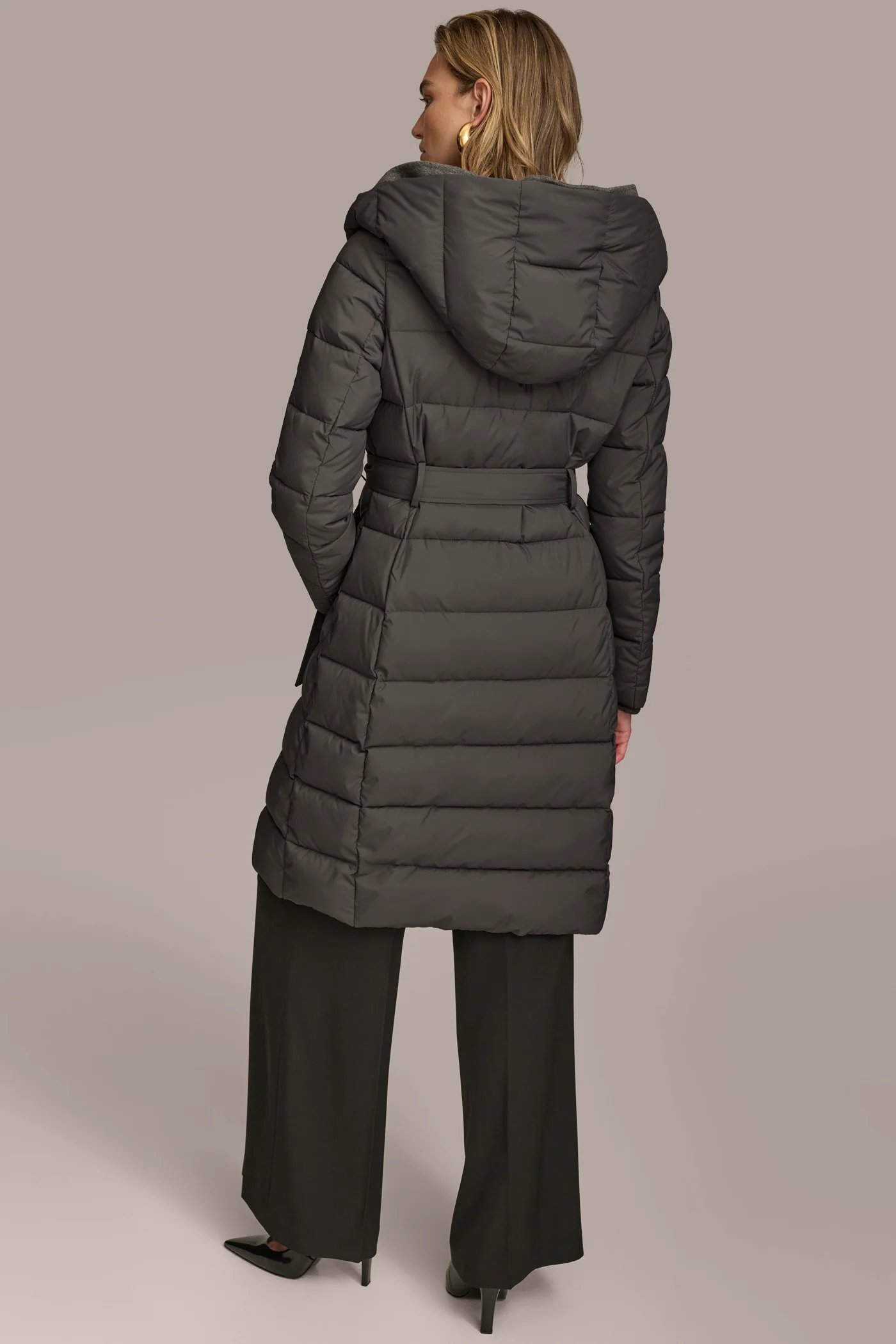TIE WAIST PUFFER