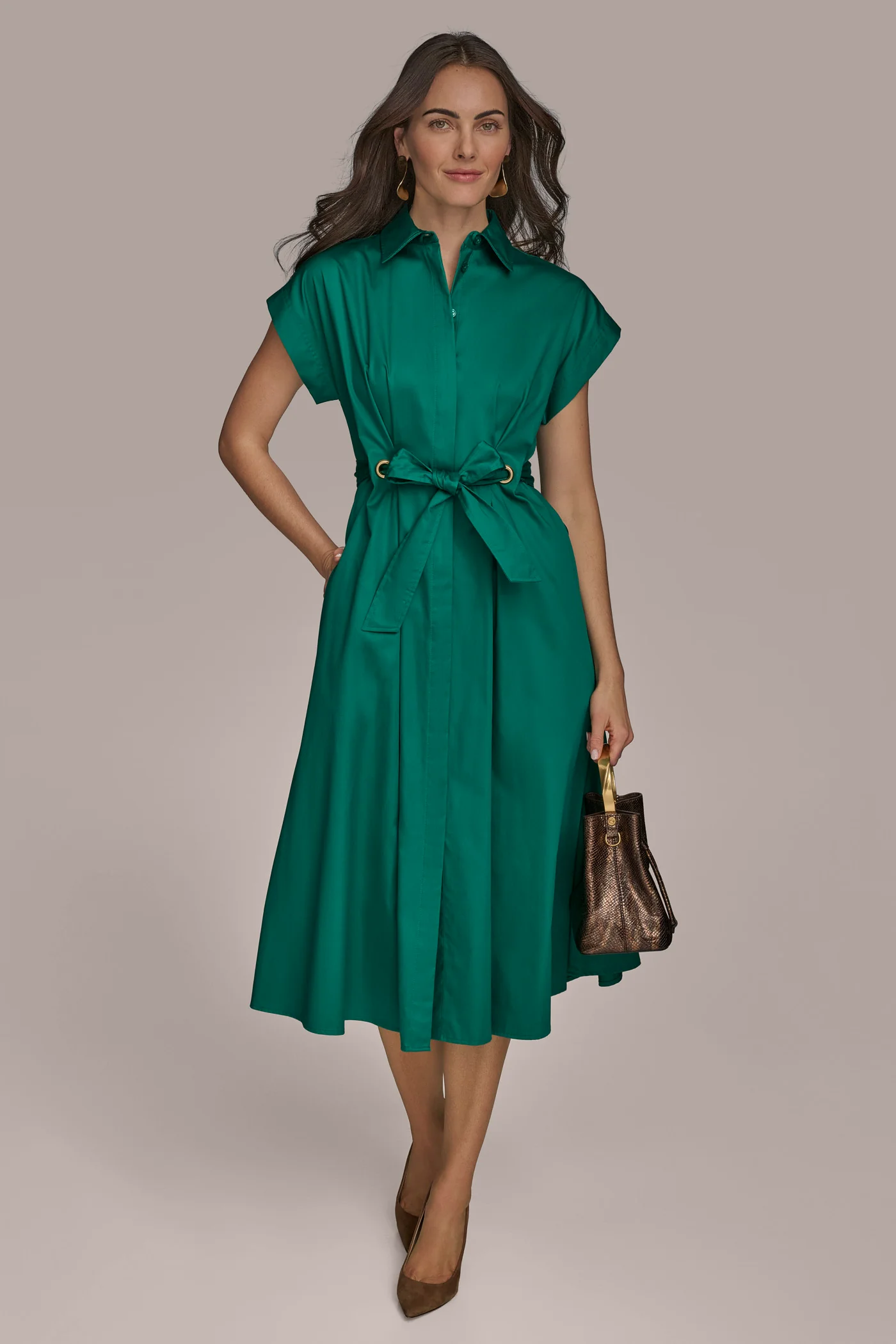 COTTON A LINE MIDI DRESS