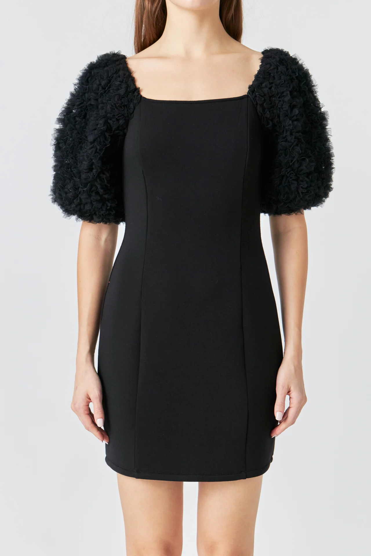 Puff Sleeve Mini Dress