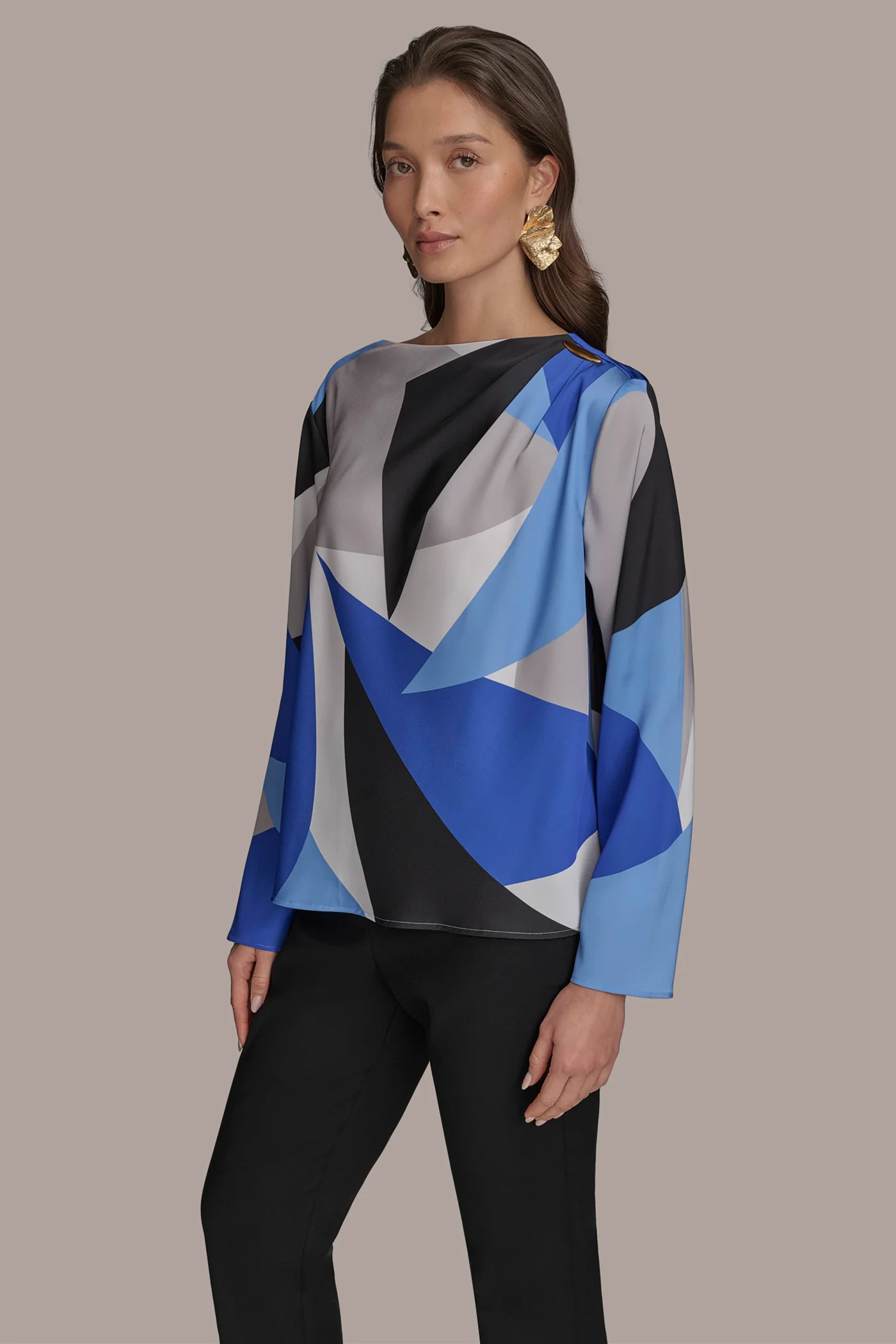 PRINT ROUND HEM TOP