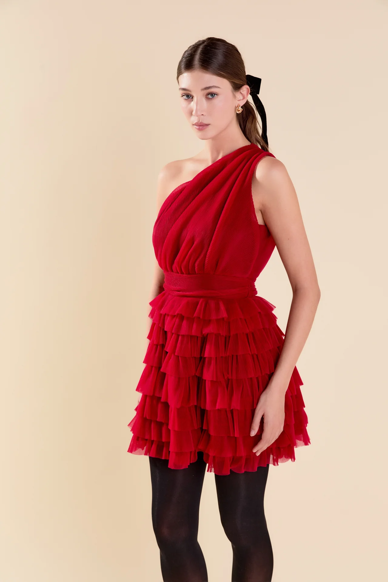 Tiered Tulle Mini Dress