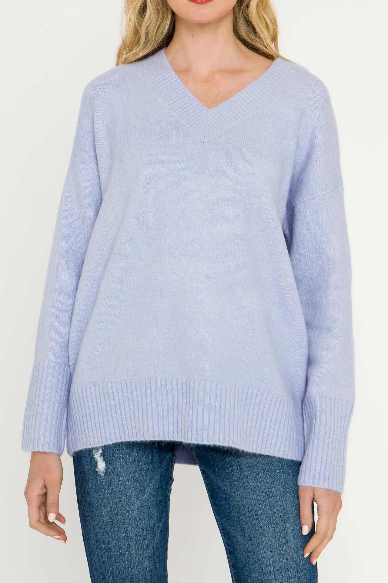 V-Neck Long Sleeve Sweater