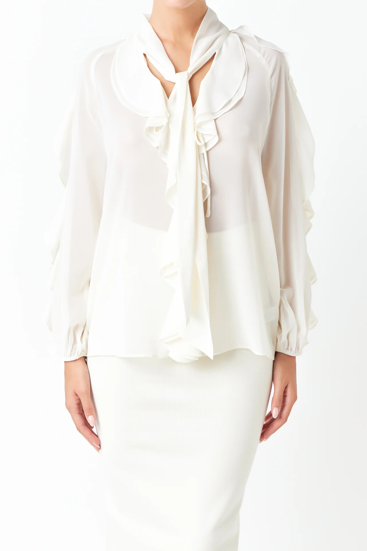 Chiffon Peekaboo Top