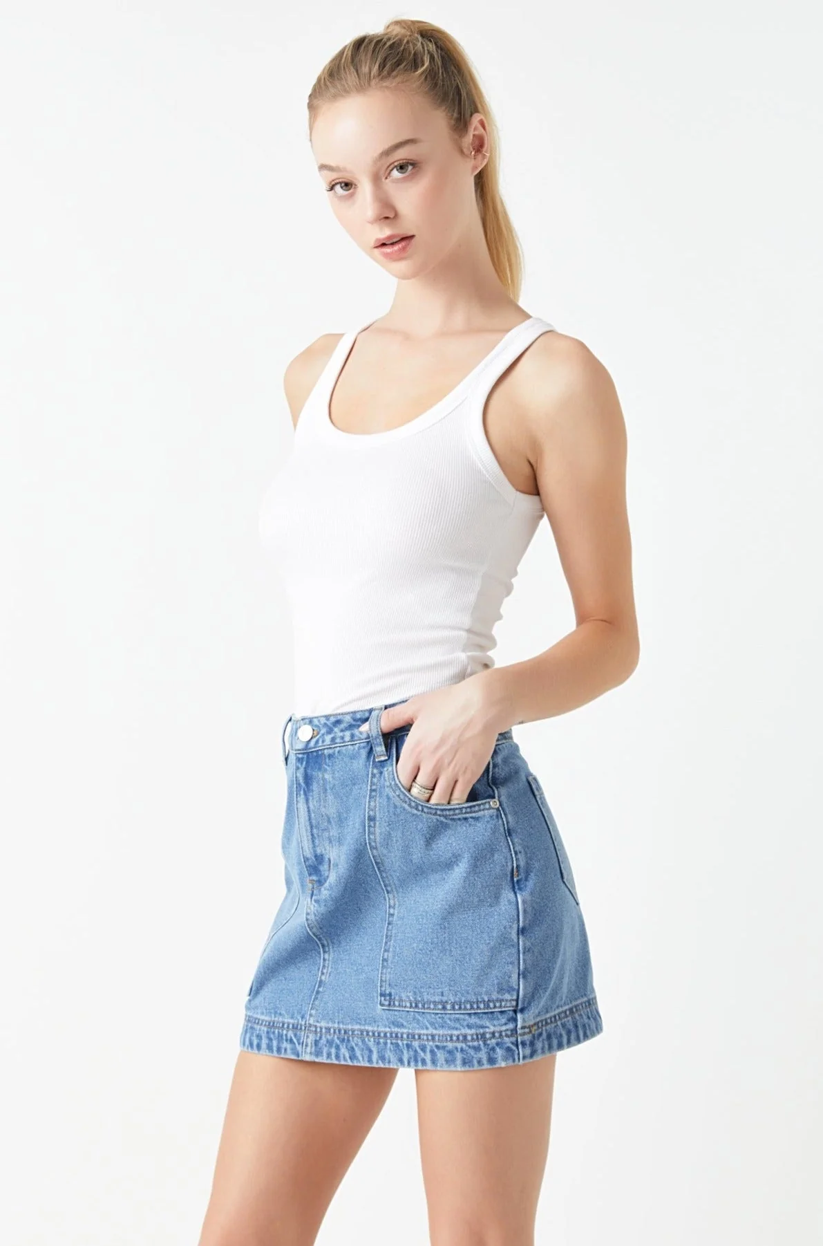 Denim Mini Skirt