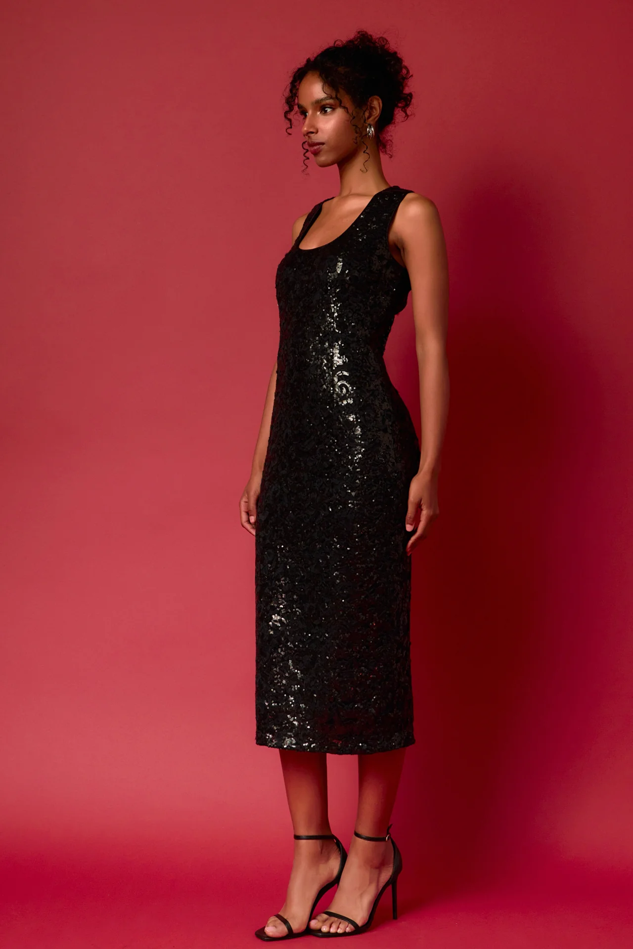Sequins Crochet Slip Dress
