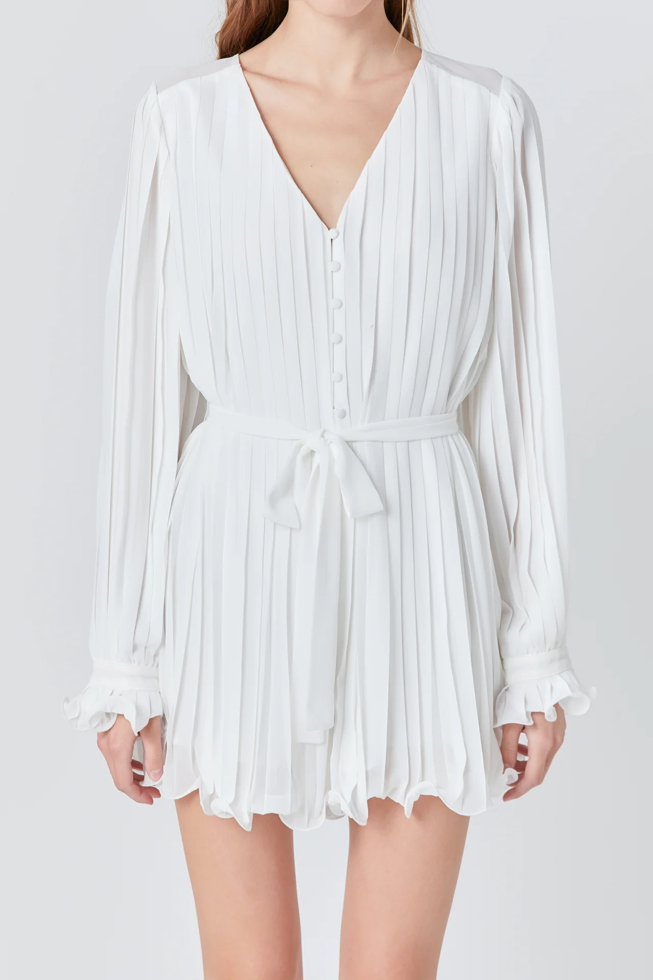 Pleated Romper