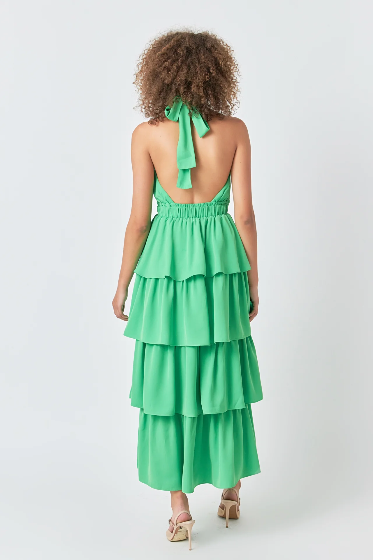 Criss Cross Halter Maxi Dress
