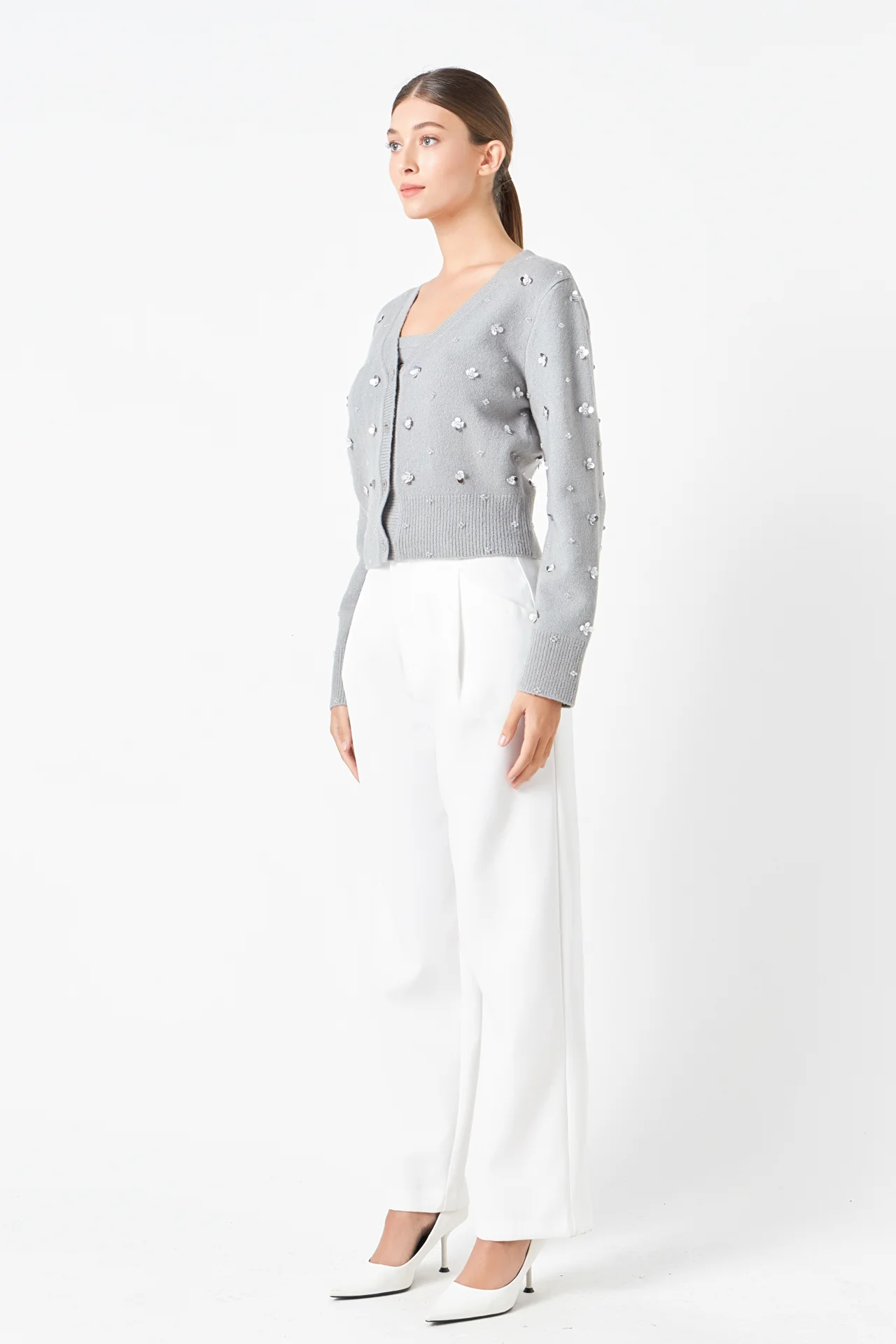 Sequin Embellished Cardigan
