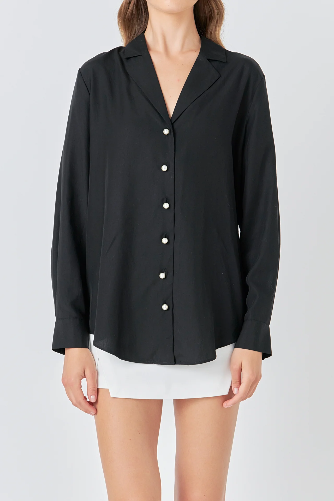 Pearl Button Collared Shirt