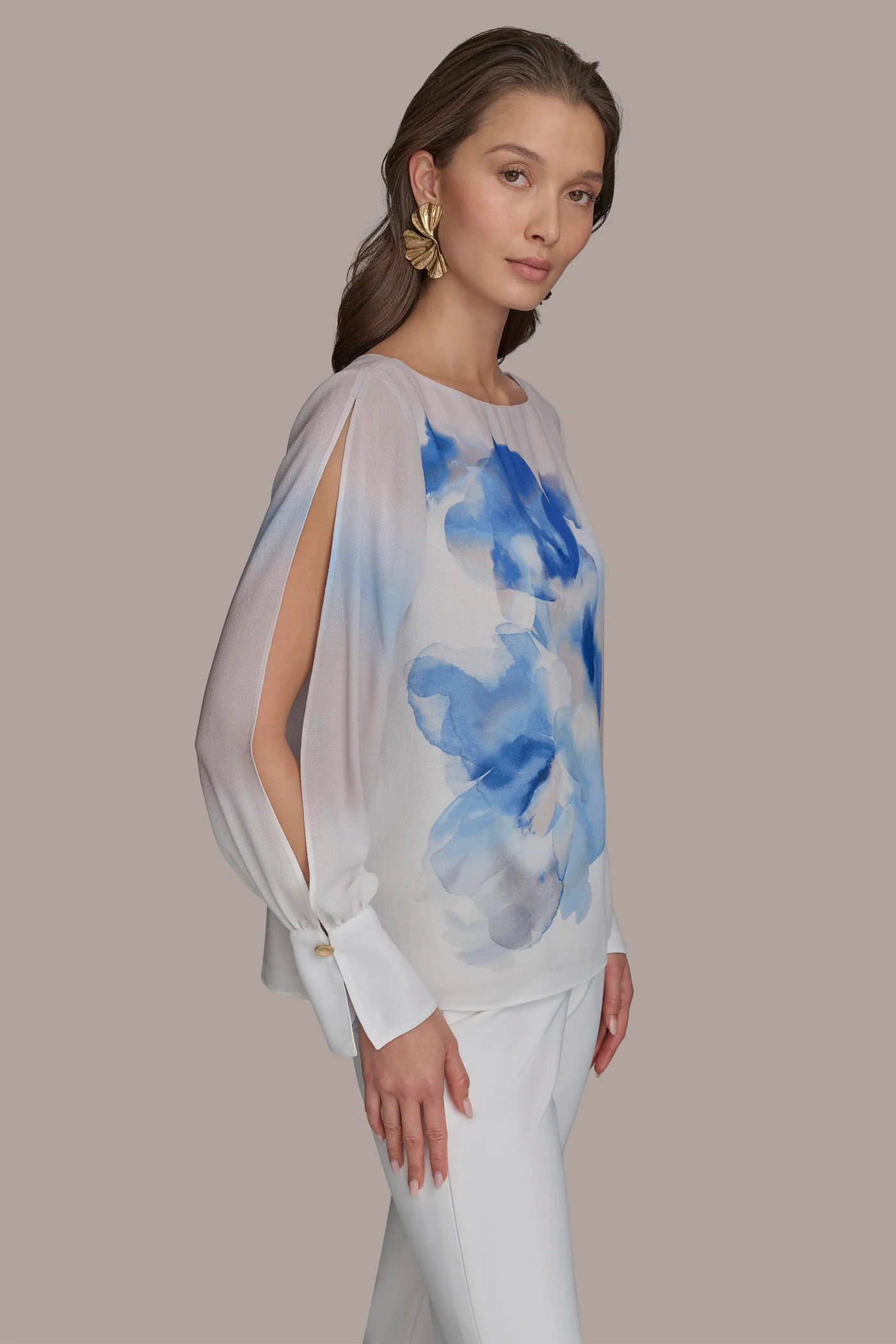 PRINT TOP WITH CUFF HARDWARE