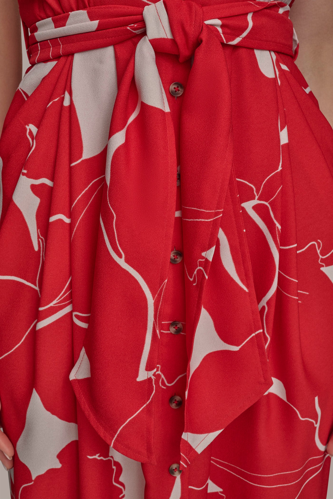 PRINTED CREPE SHIRT DRESS