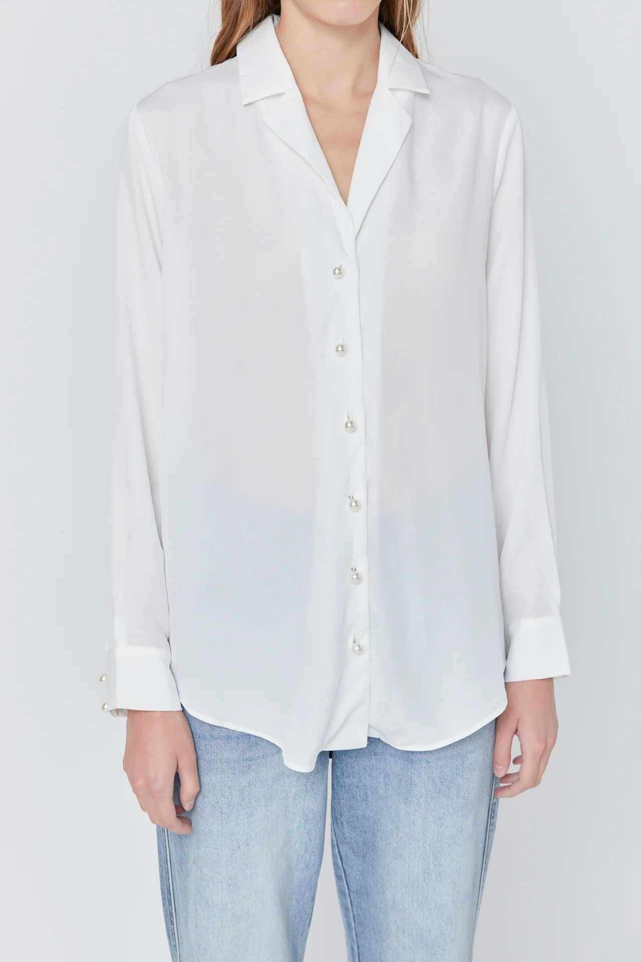 Pearl Button Collared Shirt