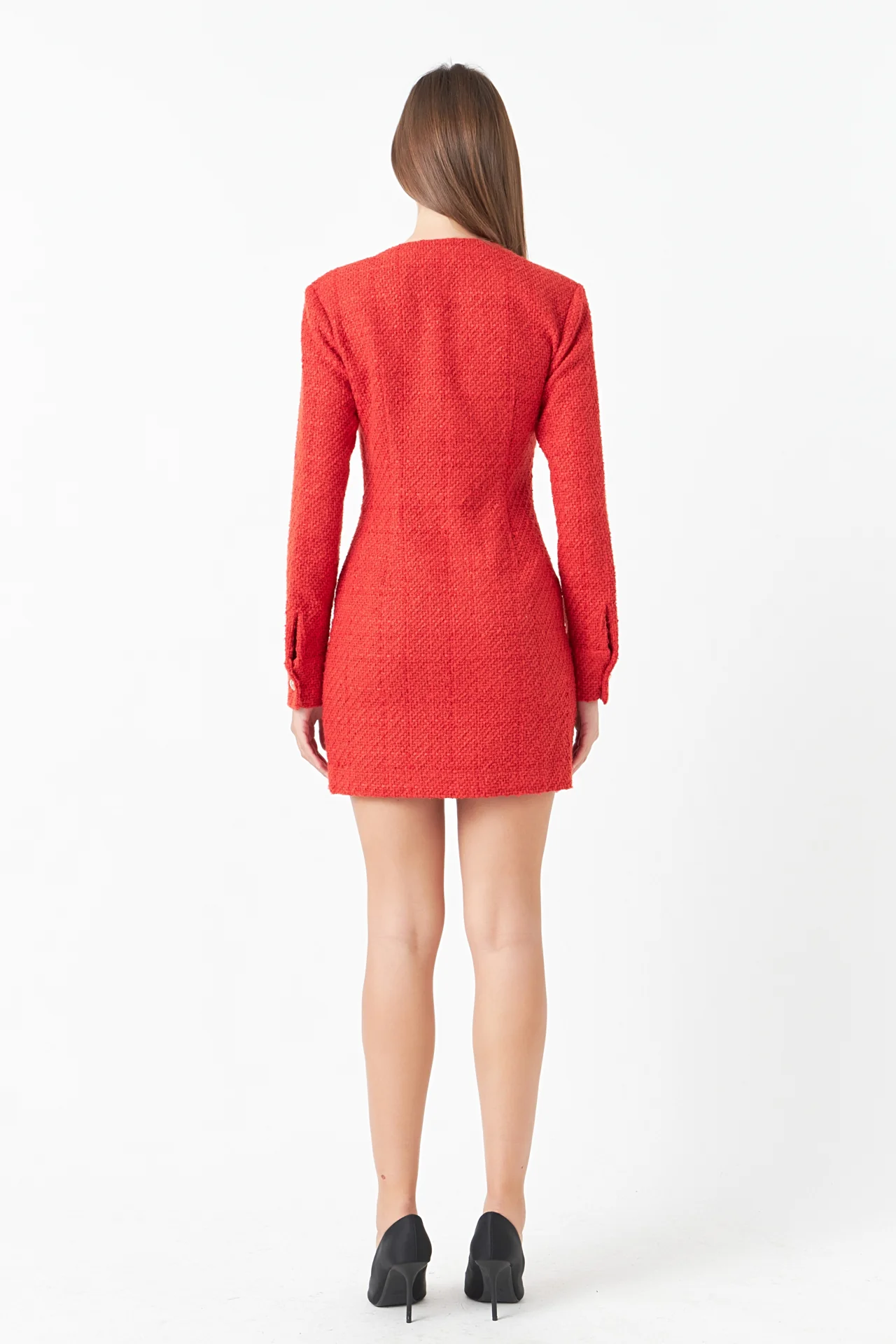 Textured Button Down Dress