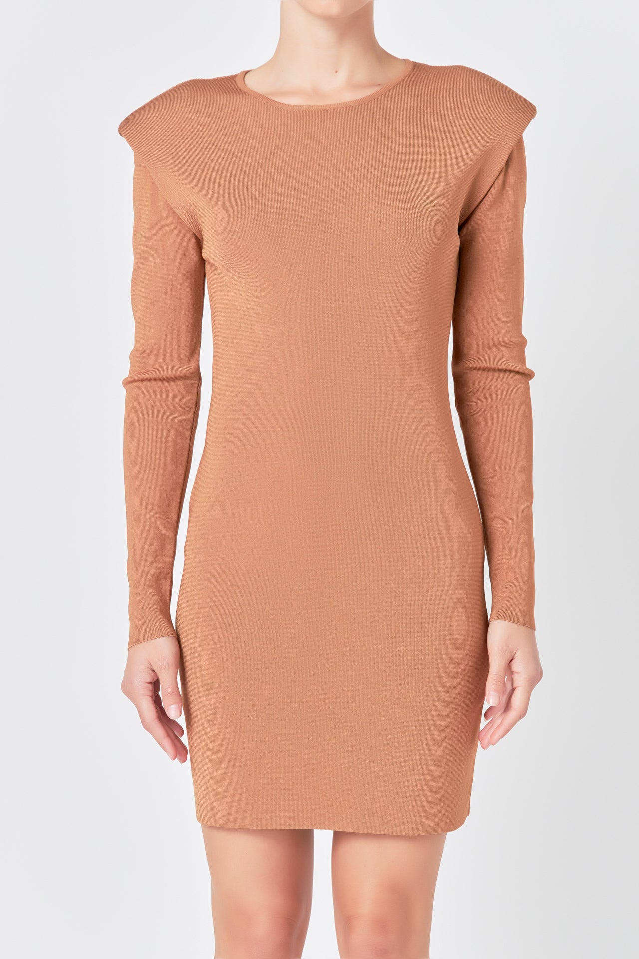 Shoulder Pad Knit Dress