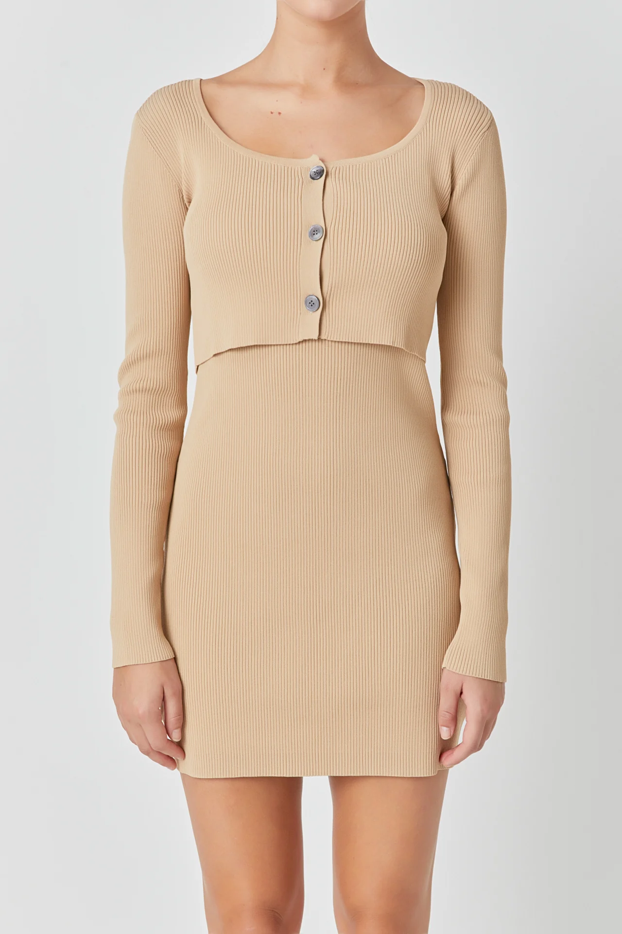 Cropped Knit Cardigan