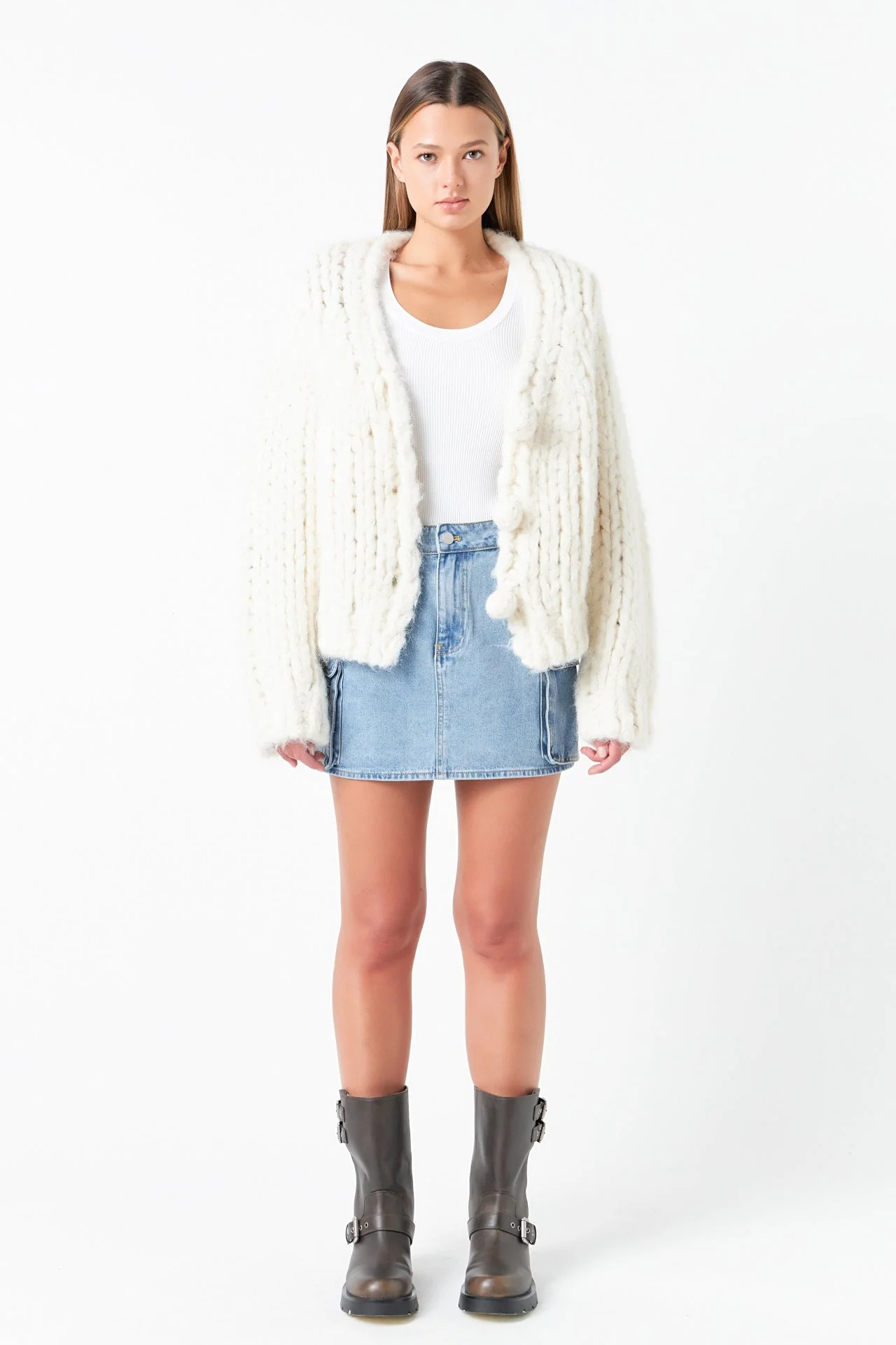 Thick Knit Sweater Cardigan