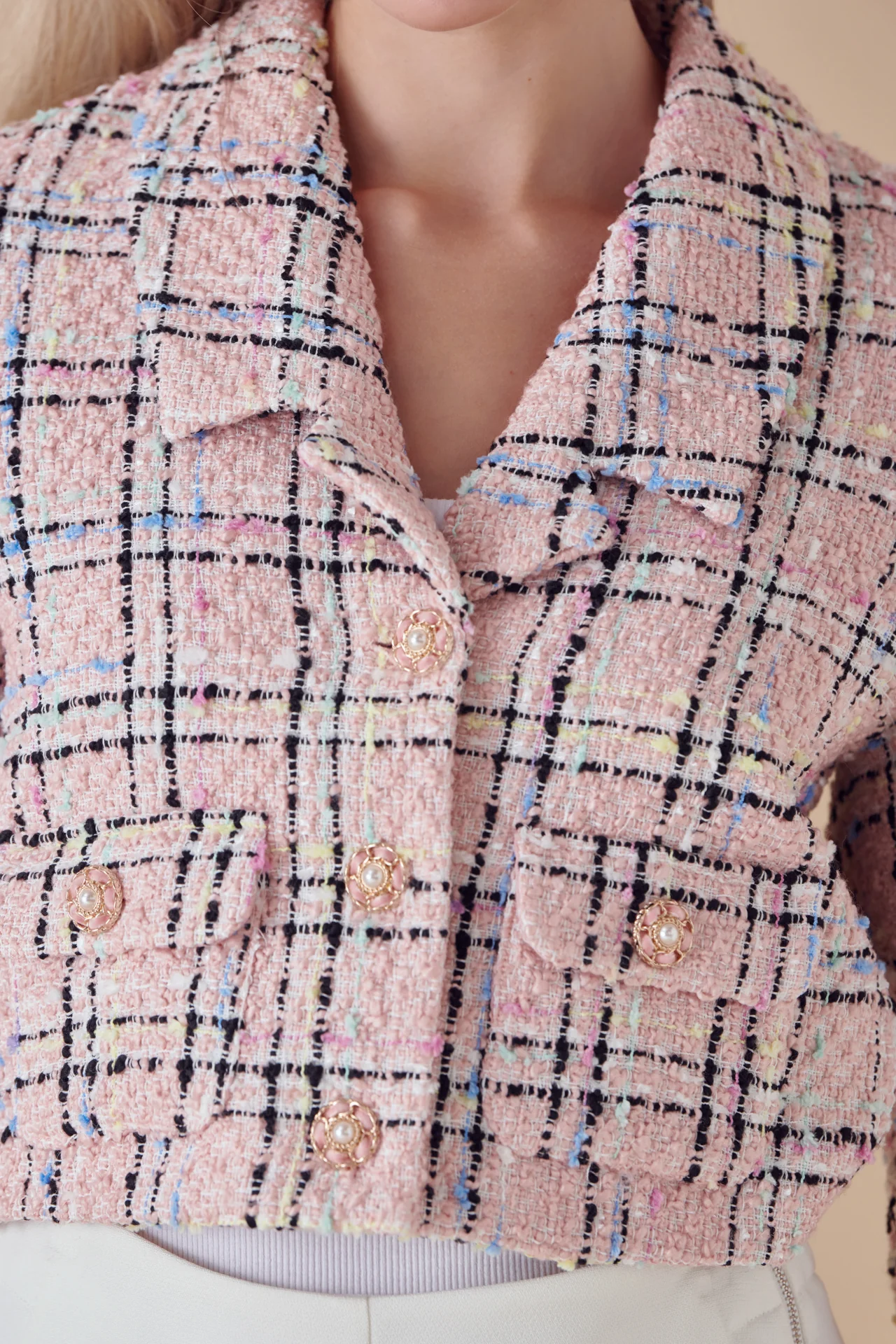 Cropped Tweed Blazer