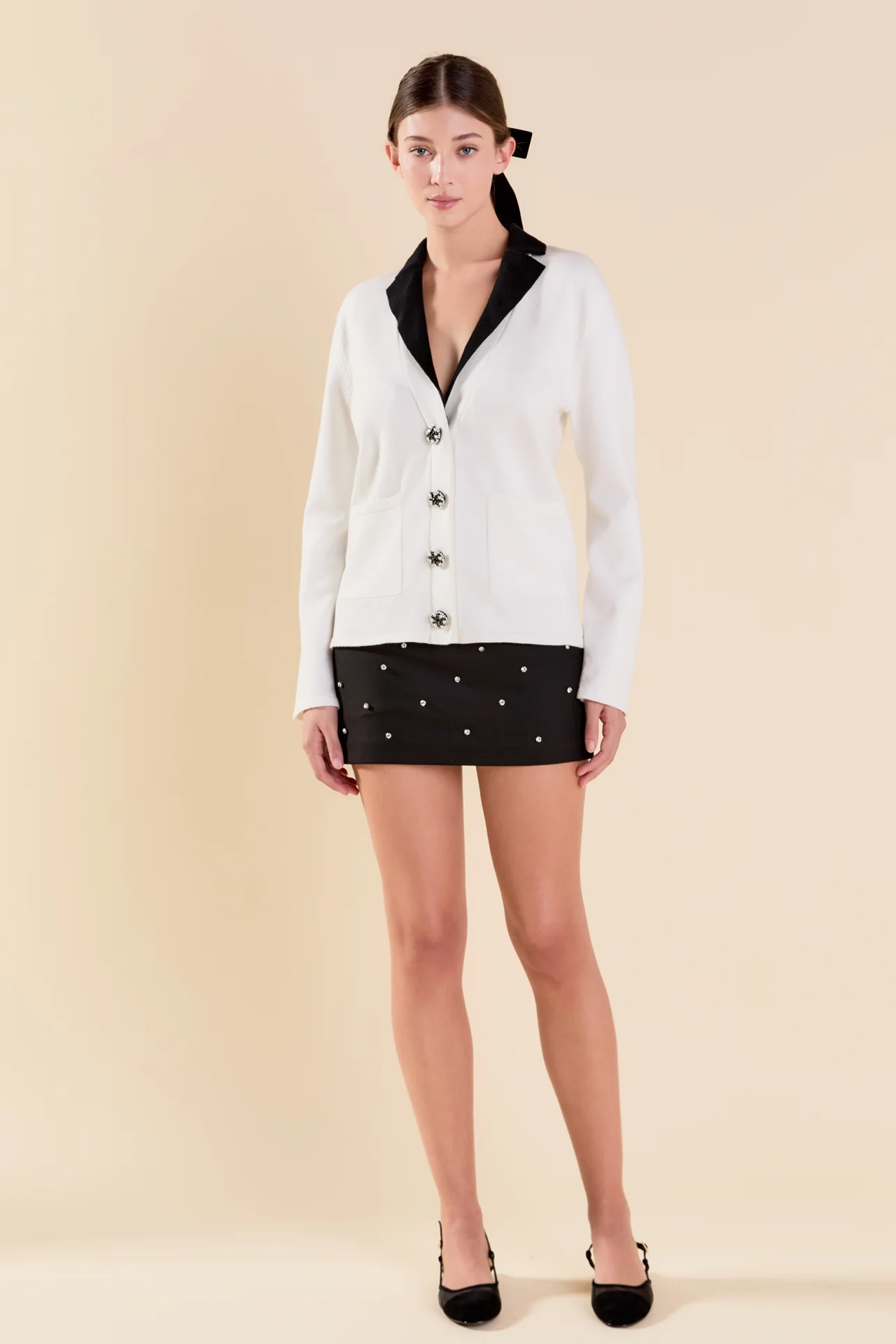 Premium Jewel Knit Blazer Cardigan