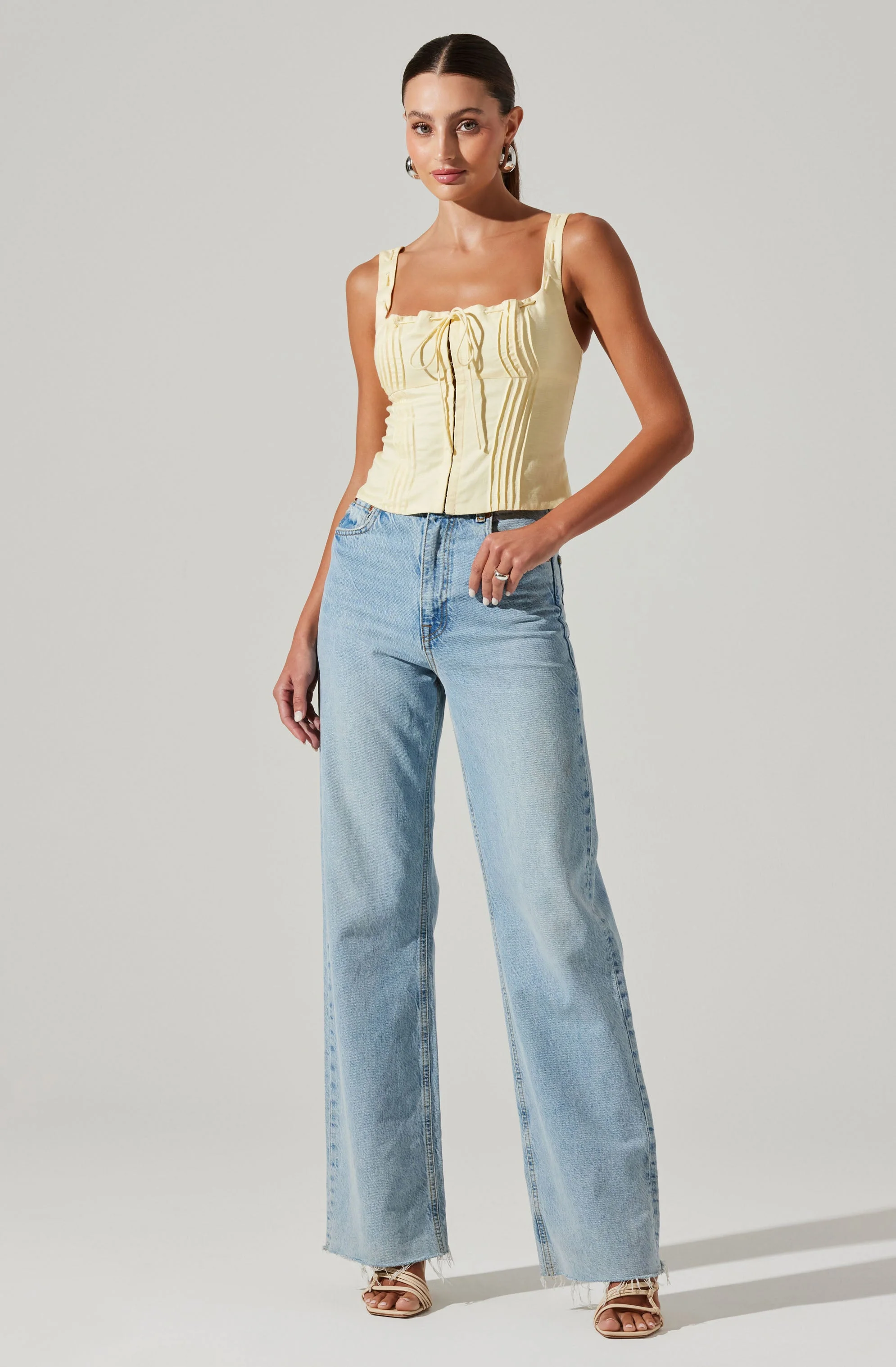 Raeni Square Neck Corset Top