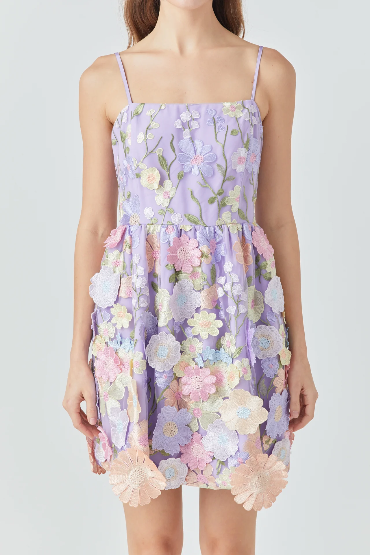Floral Embroidered Mini Dress