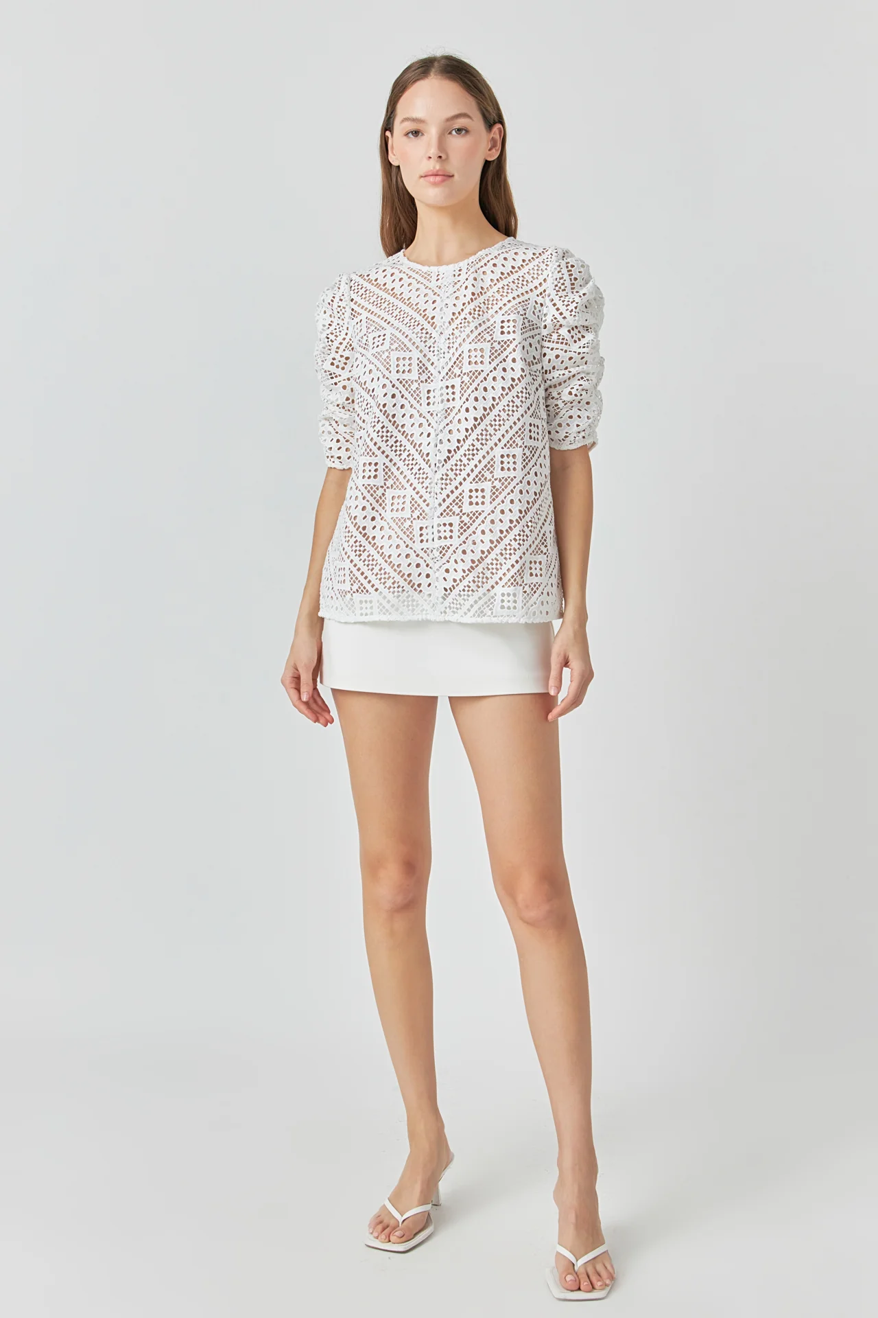 Embroidered Lace Top