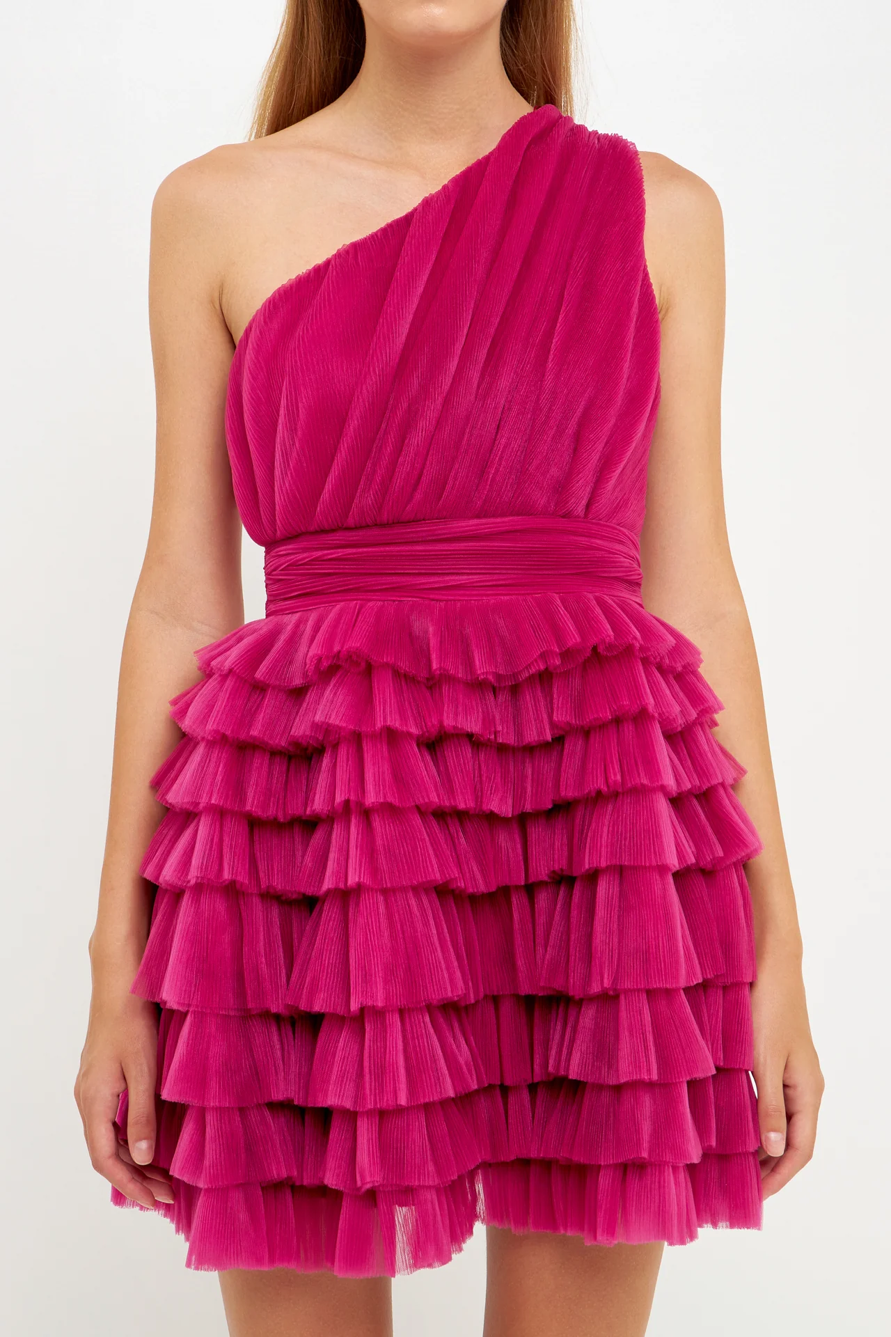 Tiered Tulle Mini Dress