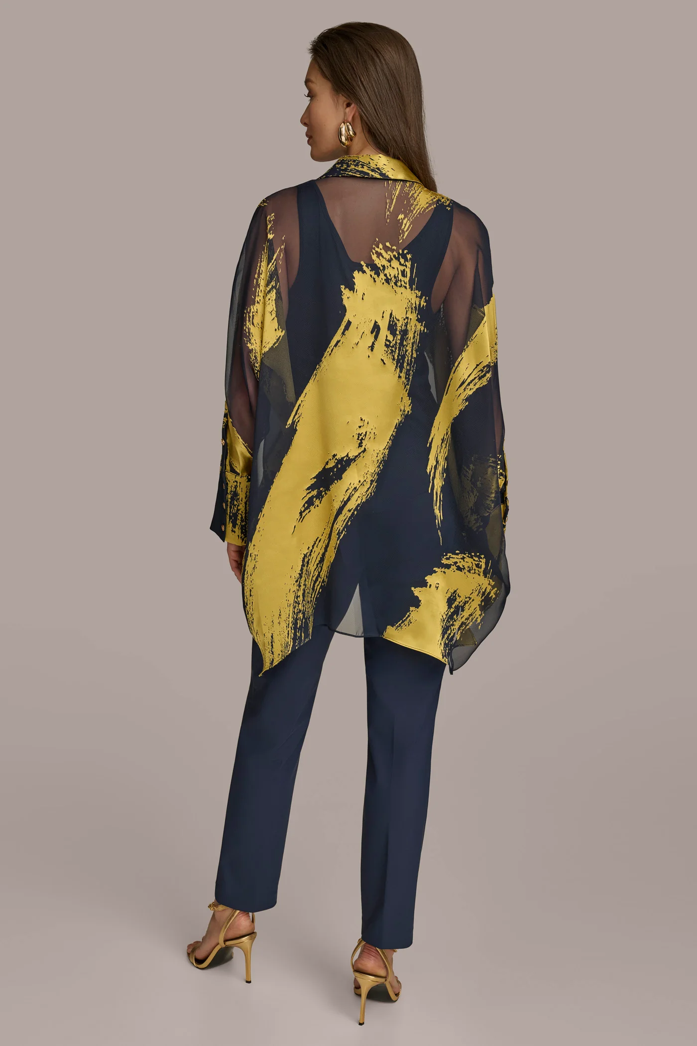 PRINT COLLARED TUNIC