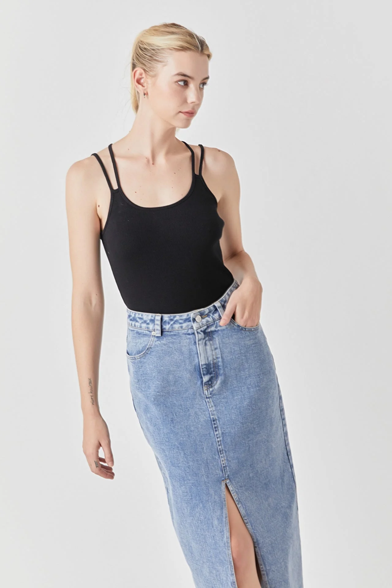 2 Straps Knit Bodysuit