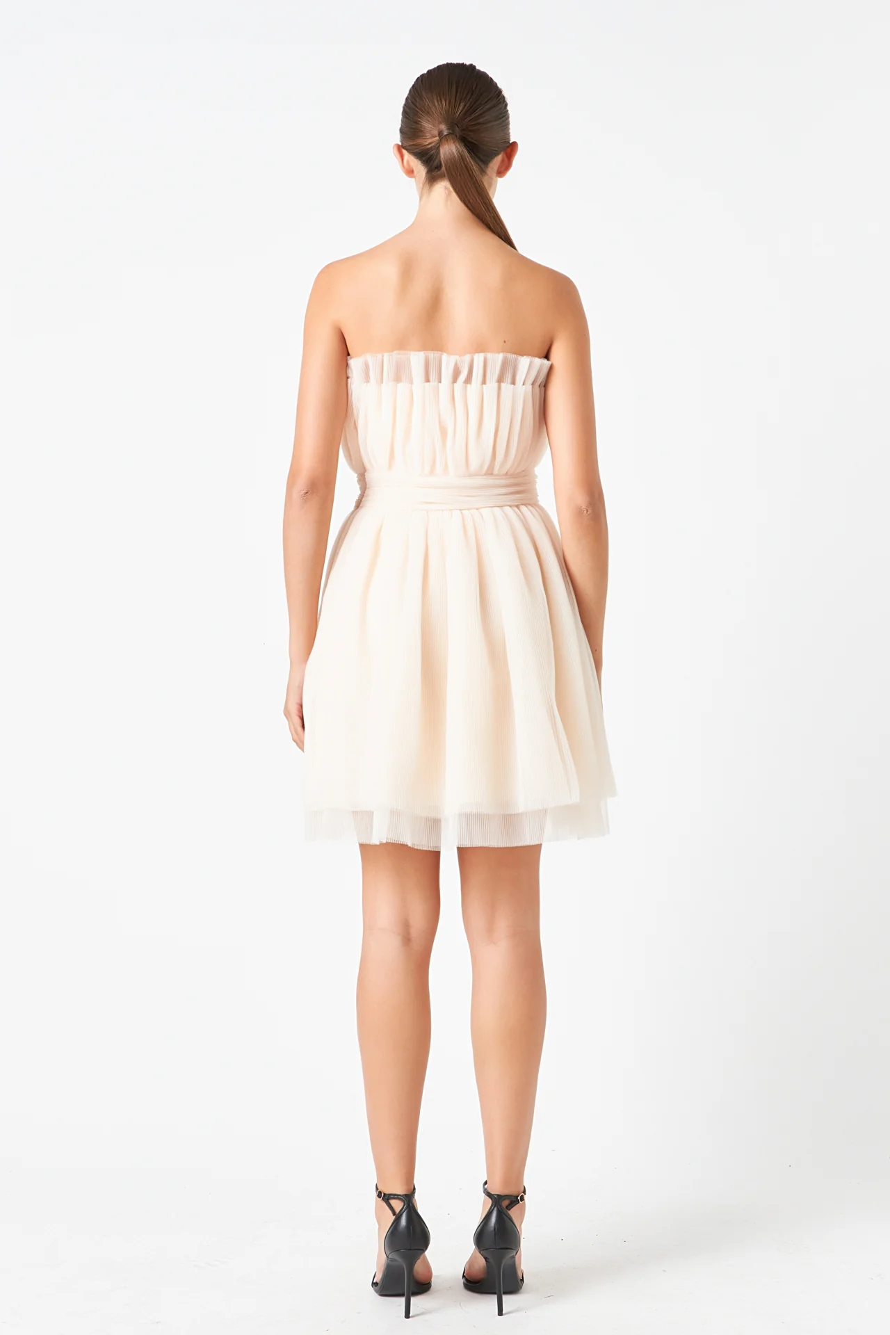 Strapless Mini Tulle Dress