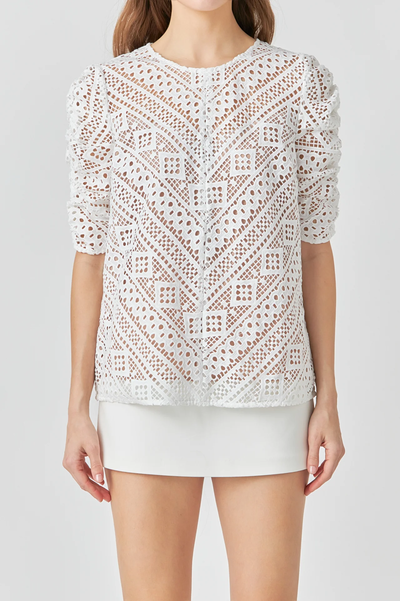 Embroidered Lace Top