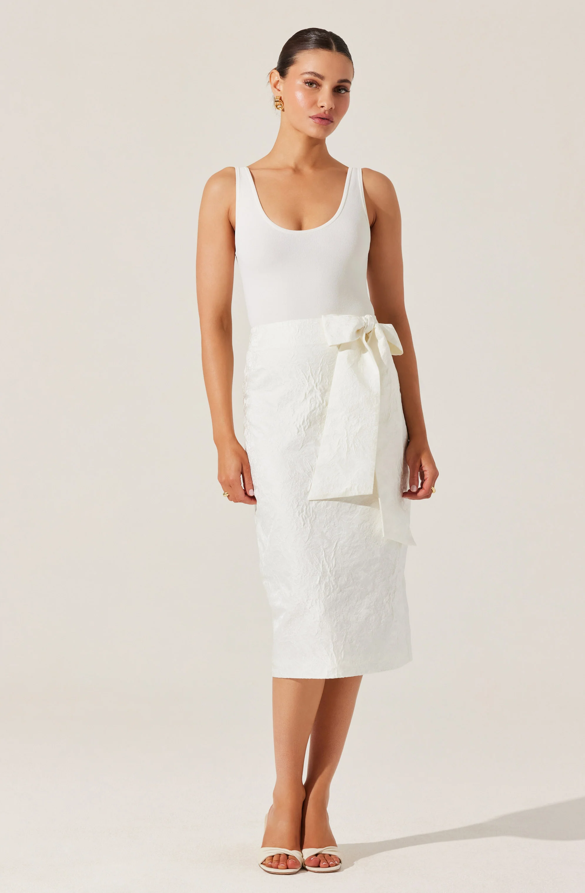 Jazmine Floral Jacquard Midi Skirt