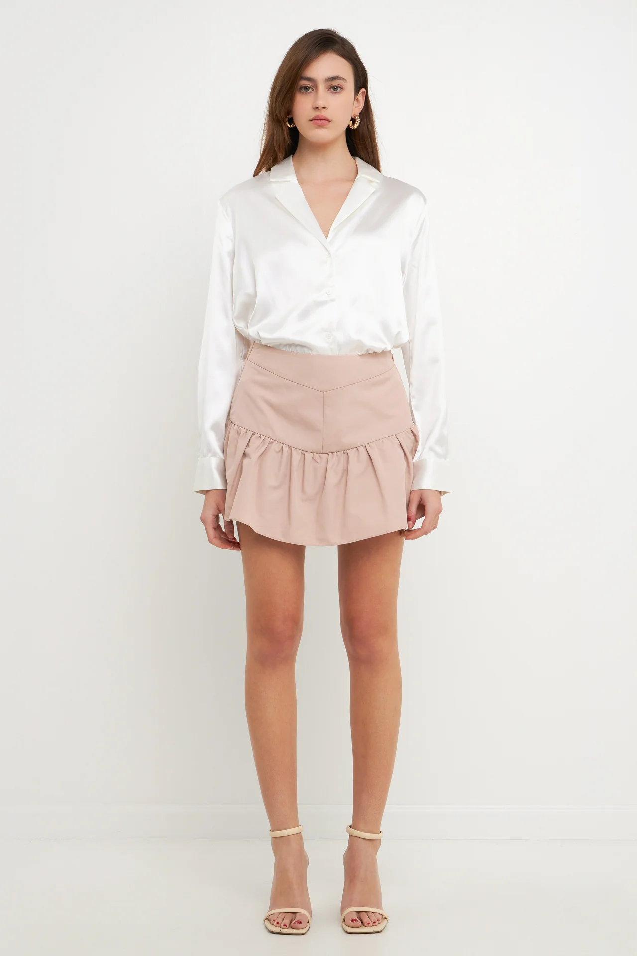 High-Waisted Ruffled Skort