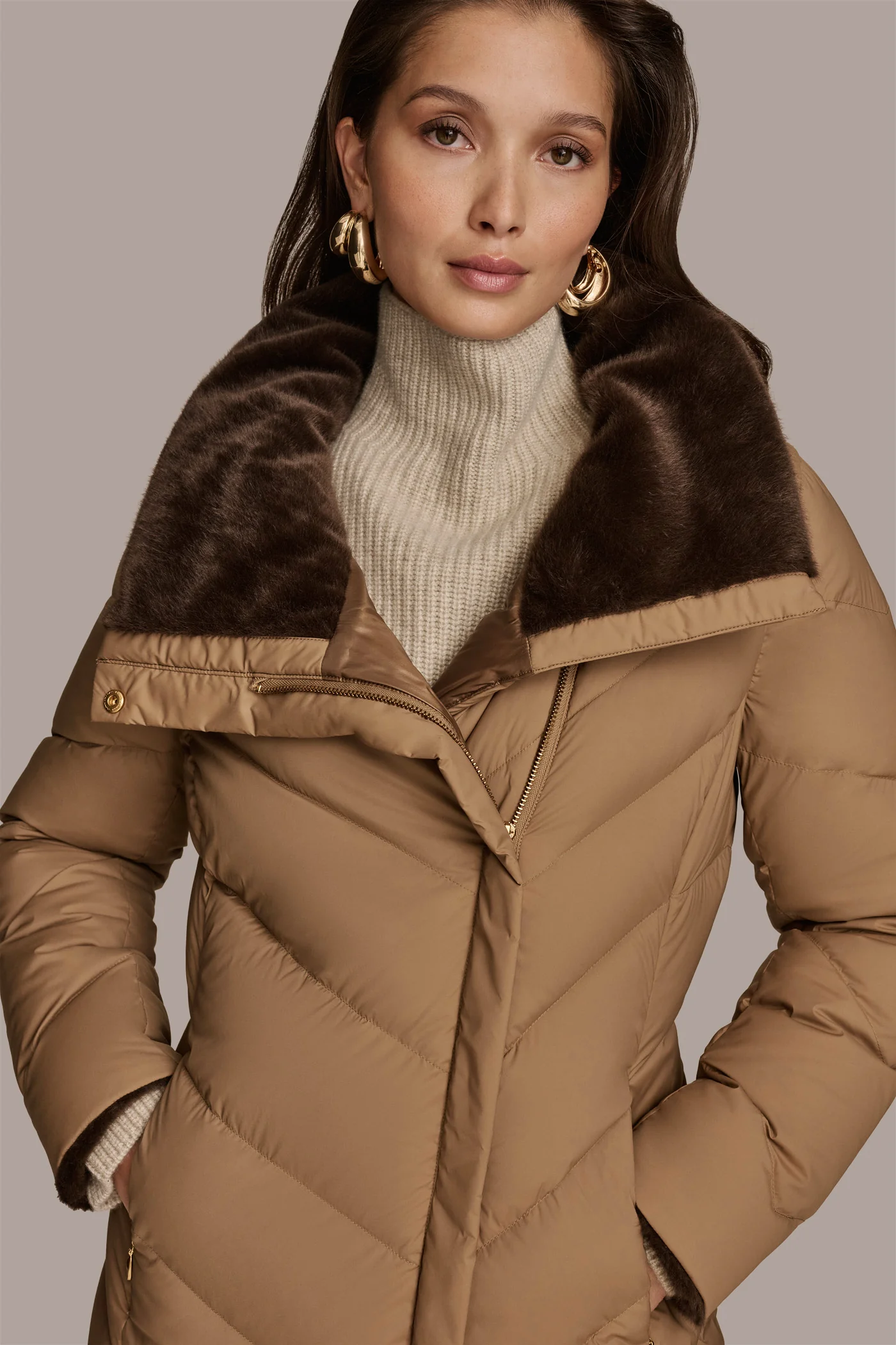 Long Down Filled Puffer Coat
