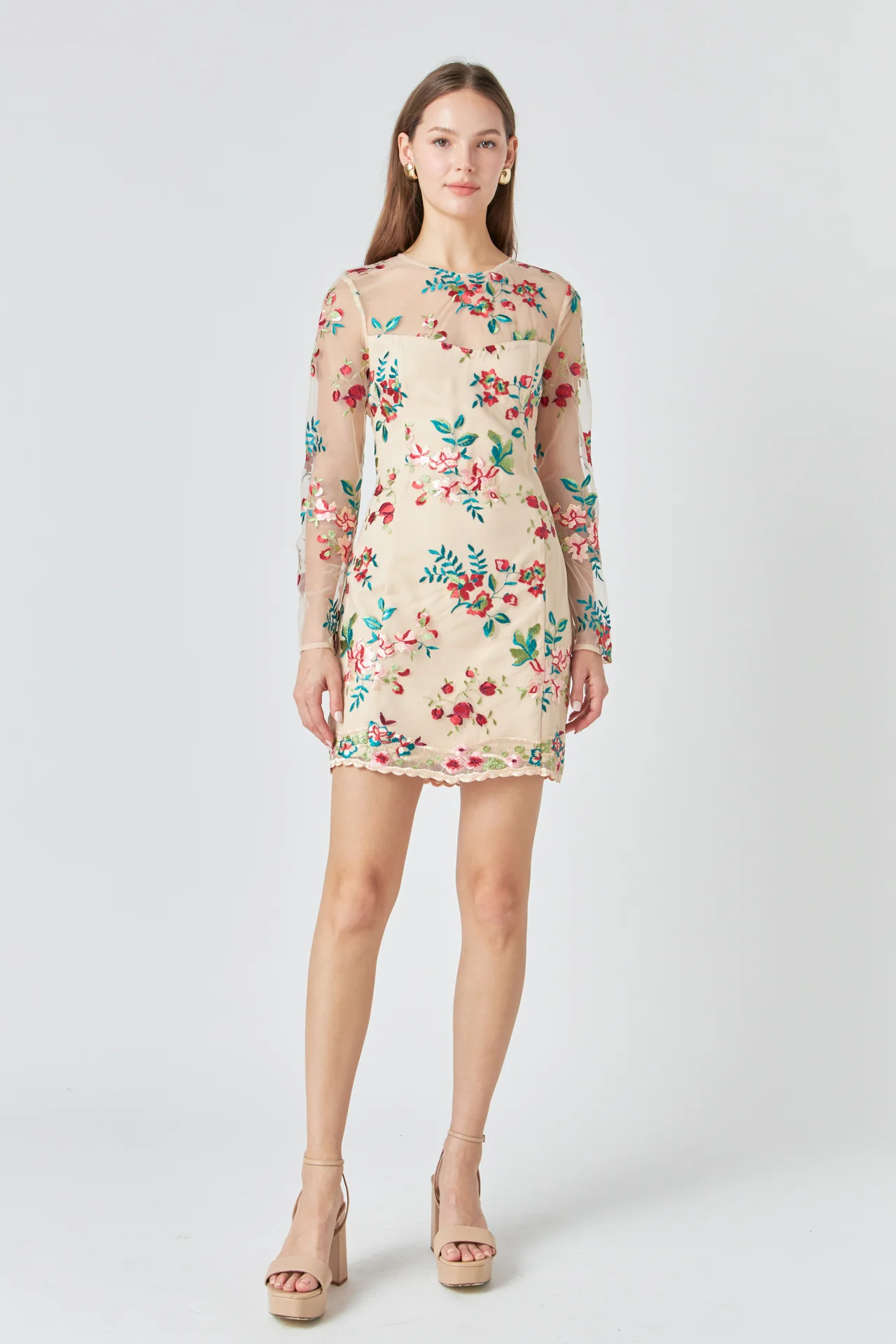 Floral Embroidered Dress