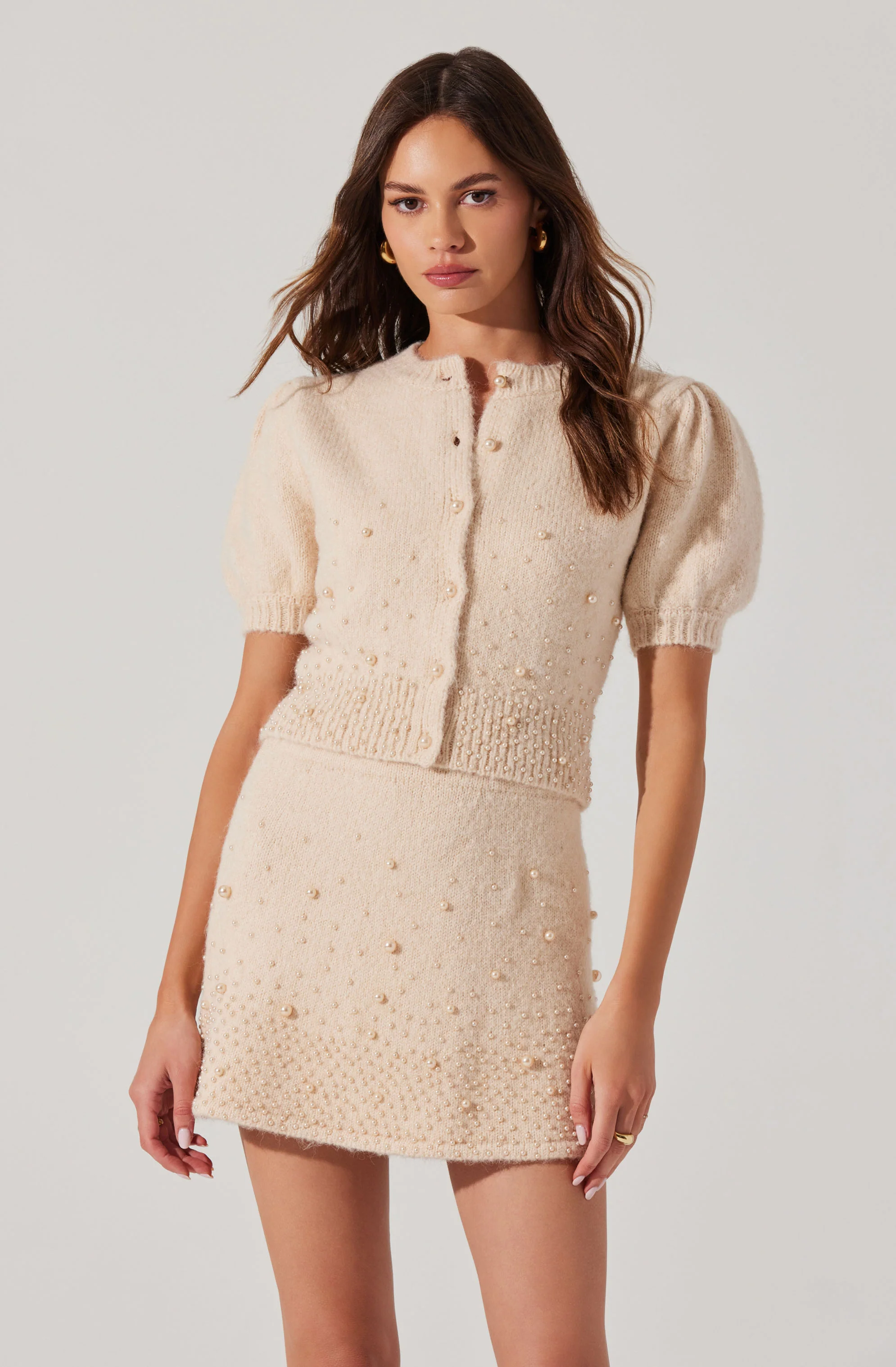 Joly Pearl Embellished Cardigan