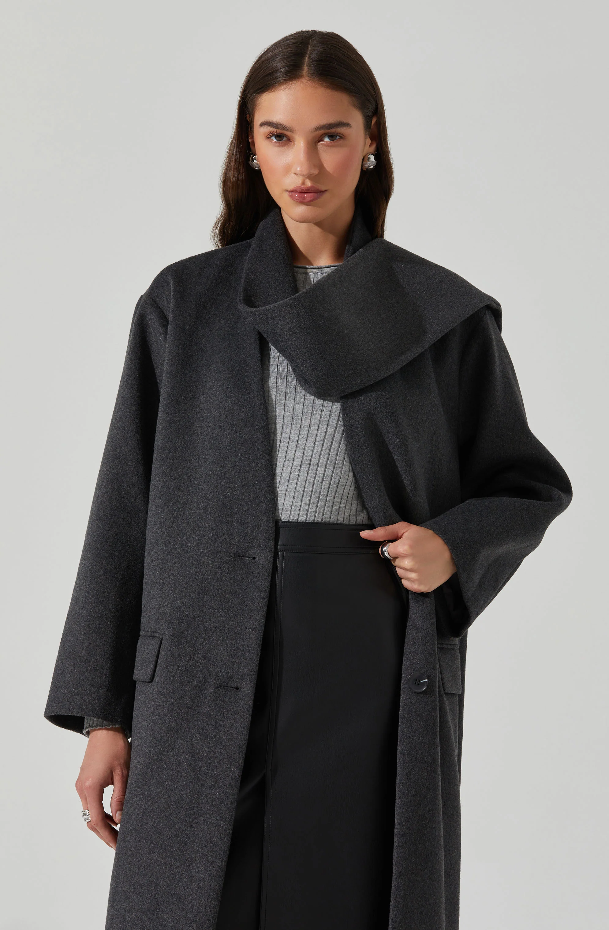 Londyn Scarf Longline Coat
