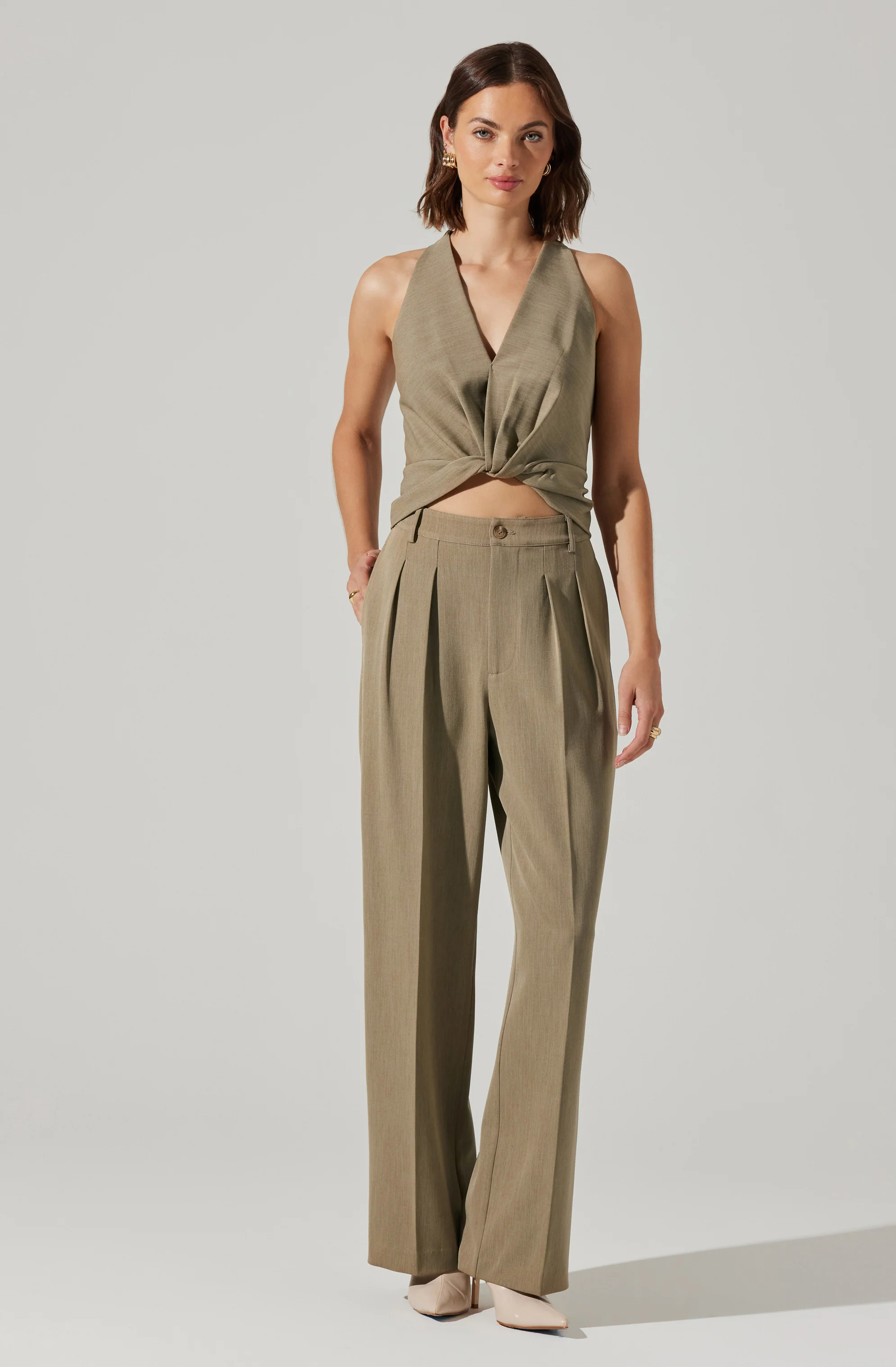 Faria Twist Front Crop Top