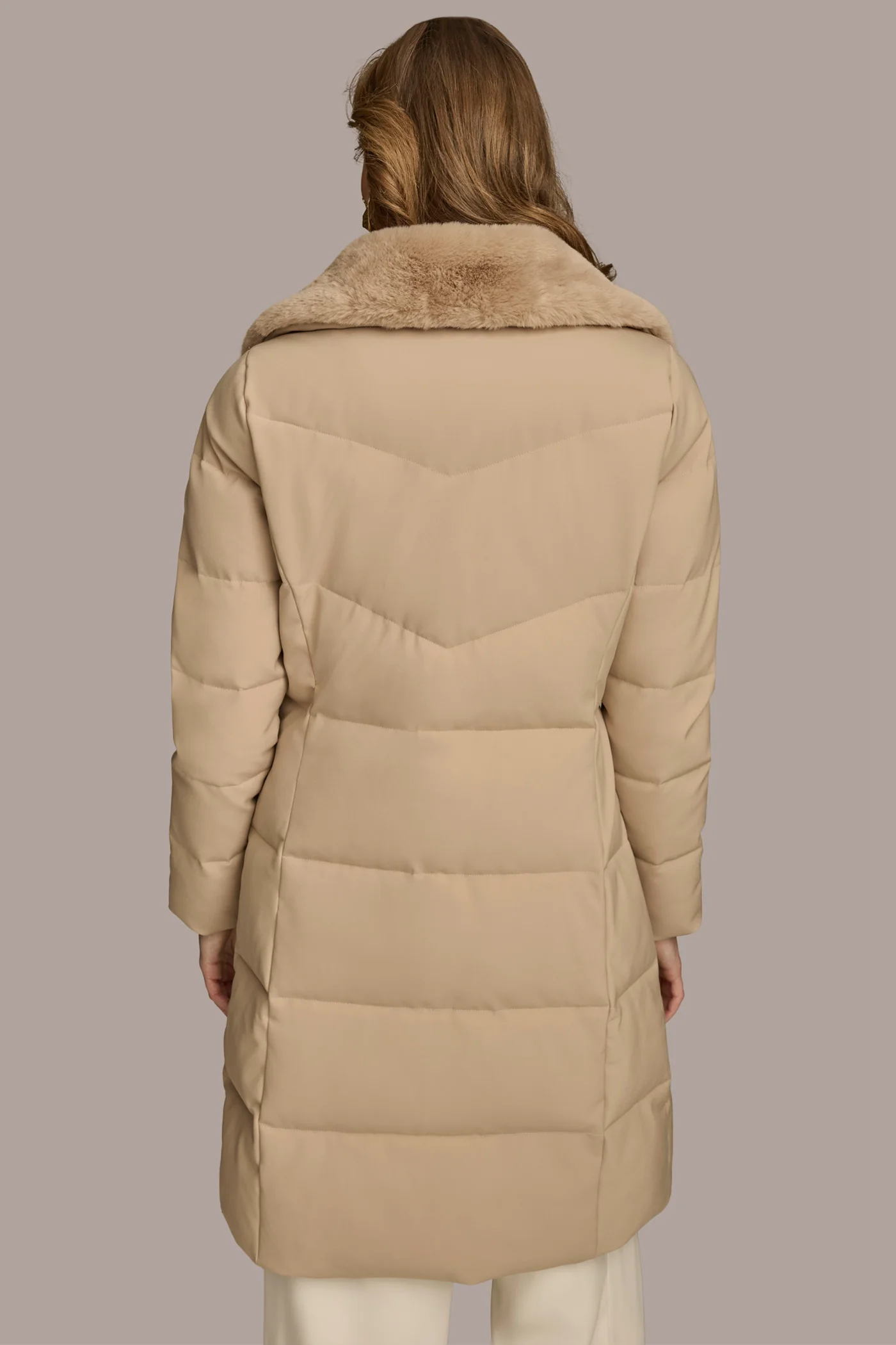 Walker Puffer Coat with Faux Fur Trim