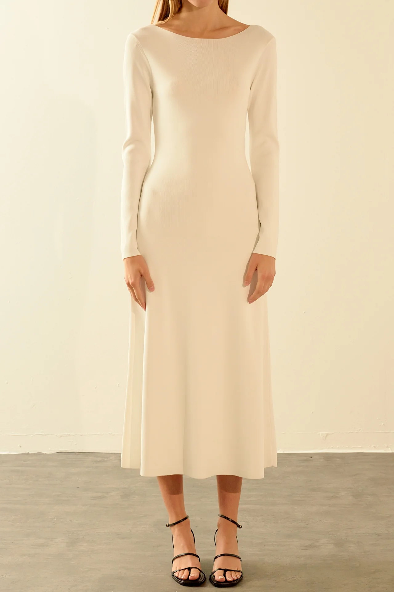 Knit Open Back Maxi Dress