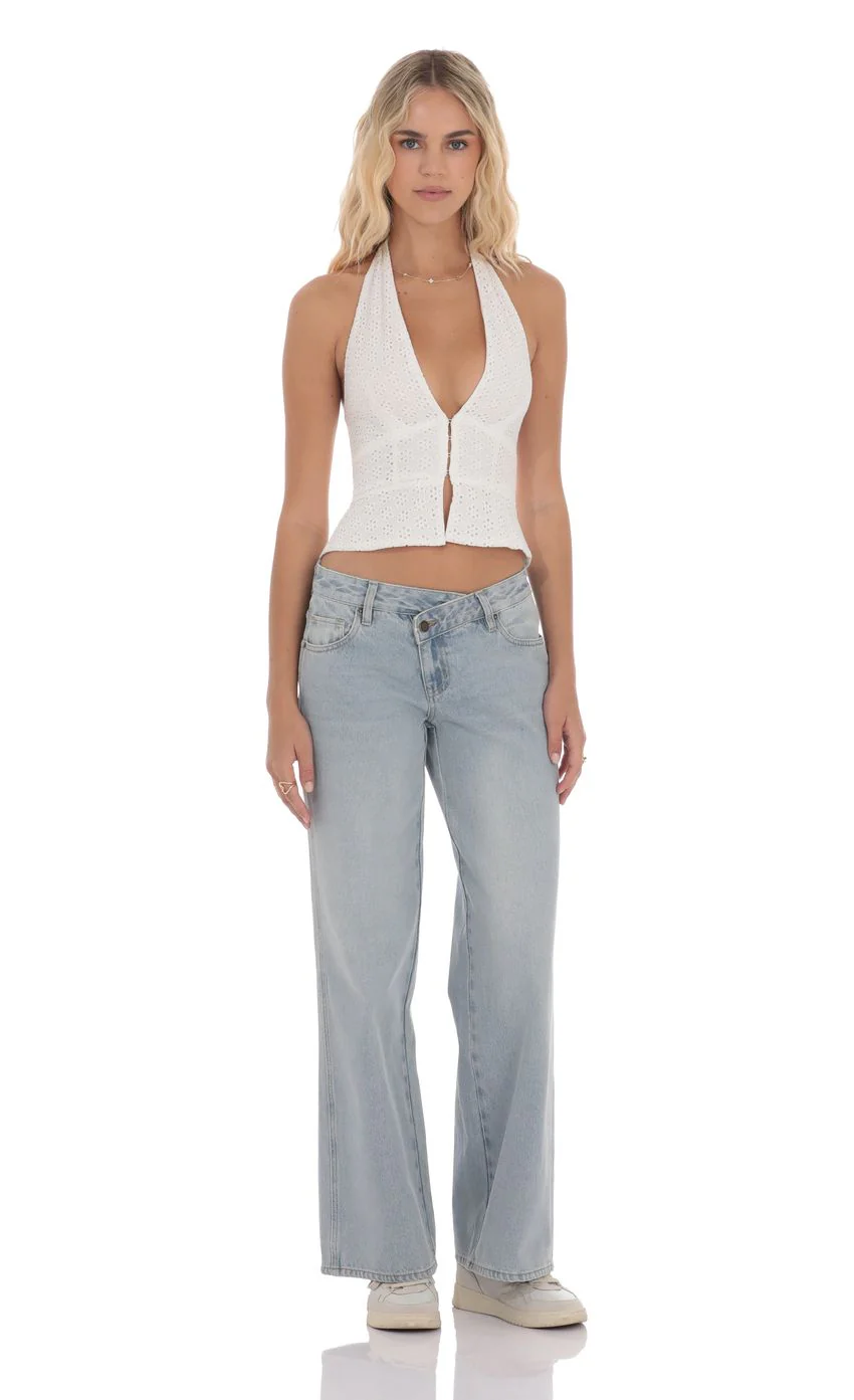 Low Rise Cross Jeans in Blue