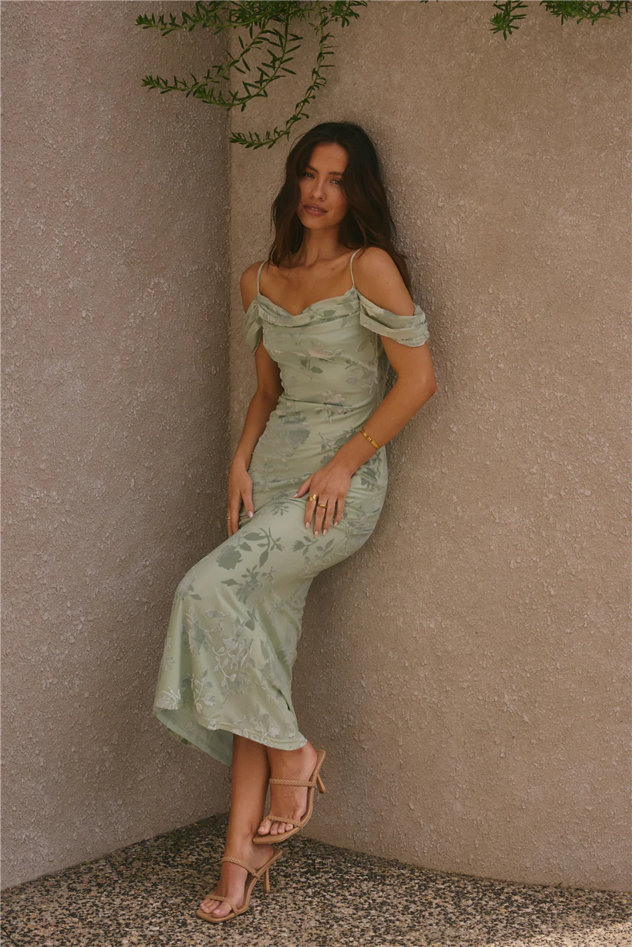Good Fun Off Shoulder Maxi Dress