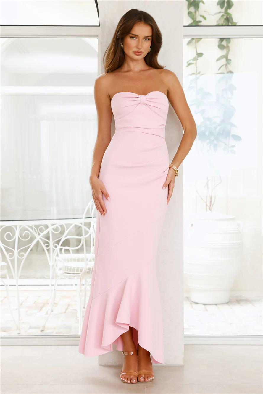 Luxe Reverie Strapless Maxi Dress