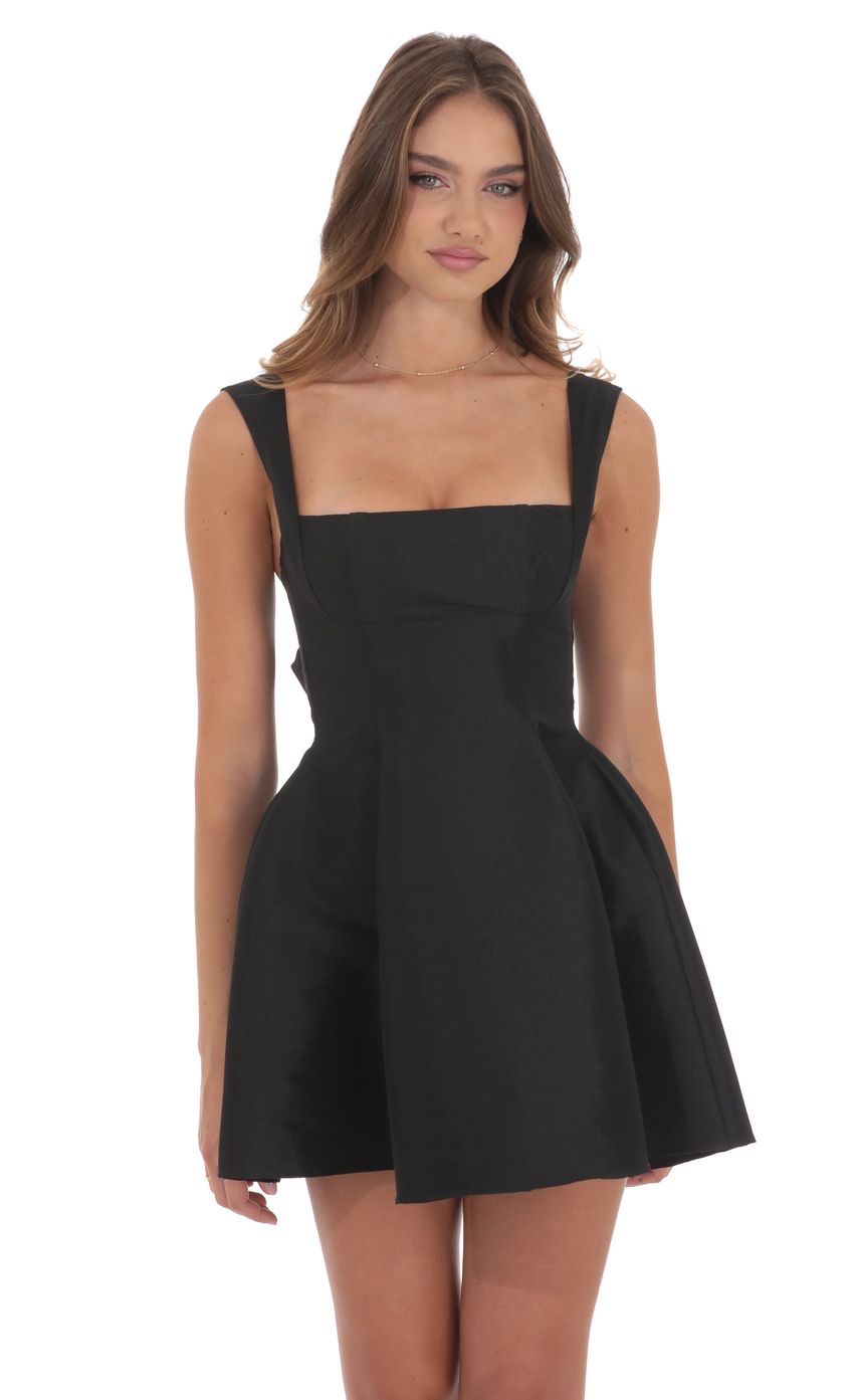 Fit and Flare Dress in Black