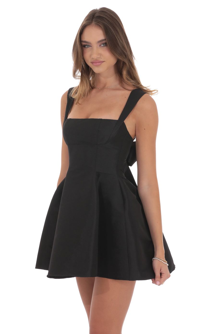 Fit and Flare Dress in Black
