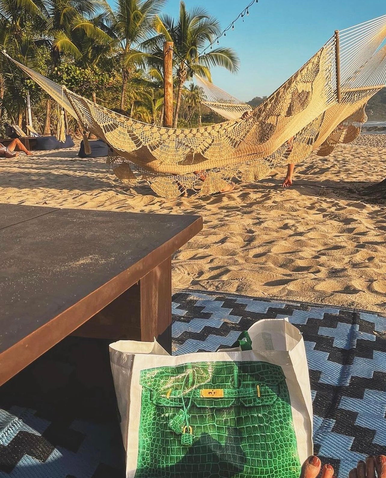 Grocery Bags Creative Parody Platinum Bag Print Woven Bag Full Take Down Birkin Fitness Casual Bag