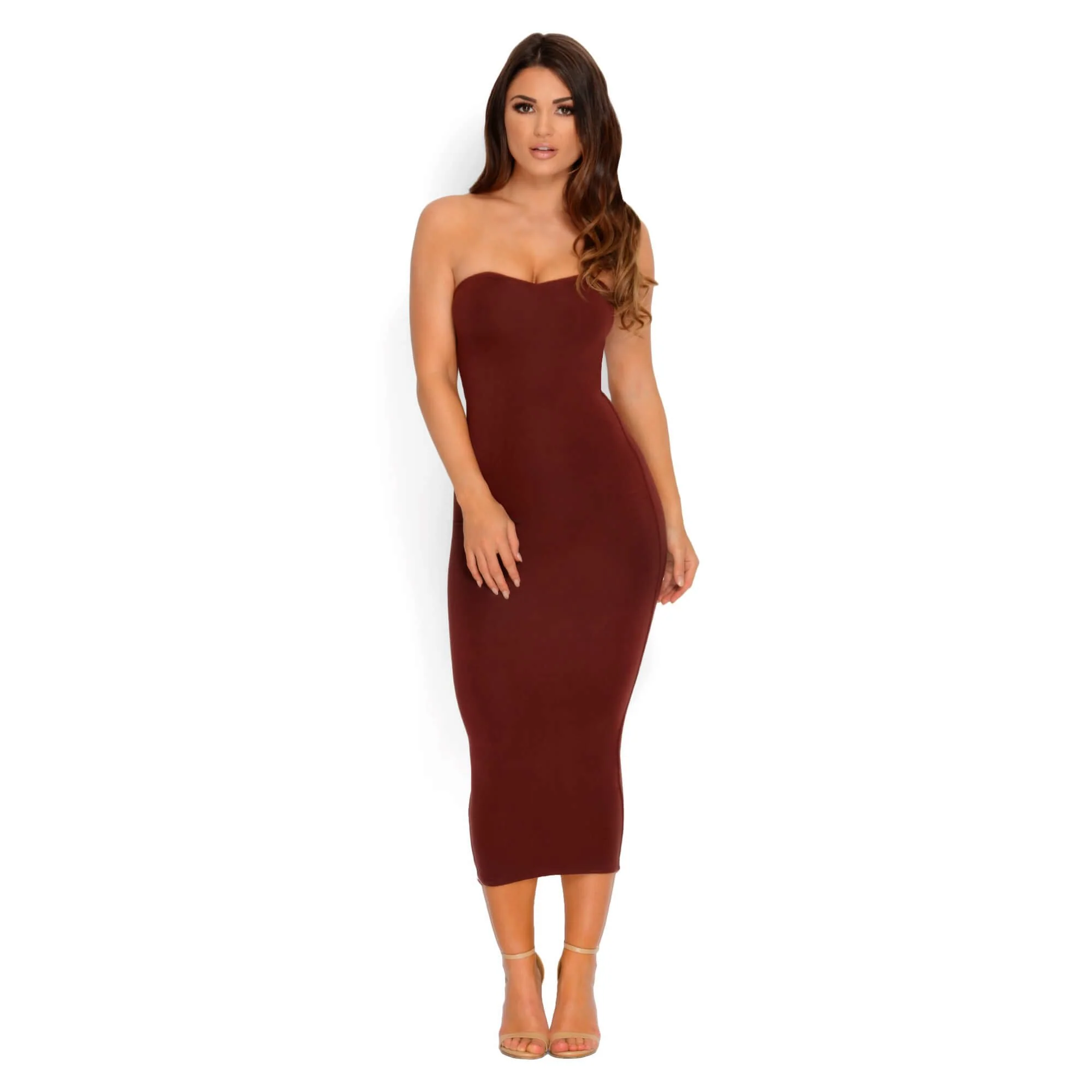 Keep Me Sweet Double Layered Midi Dress in Wine